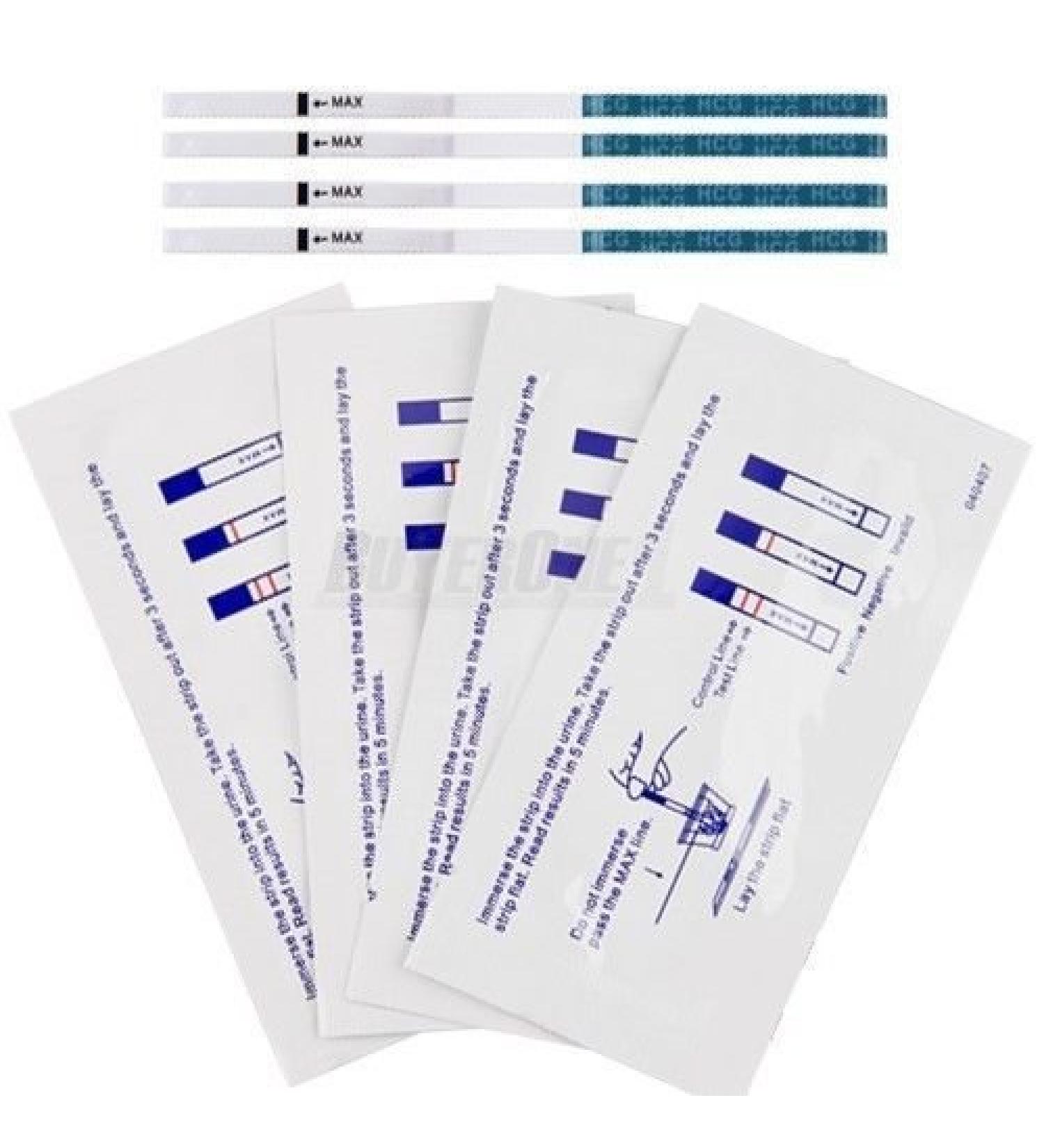 10X Extra Width Early Test Ultra Sensitive High Sensitivity (10mIU) Home Pregnancy Test Strips Individually Sealed CE-Approved.