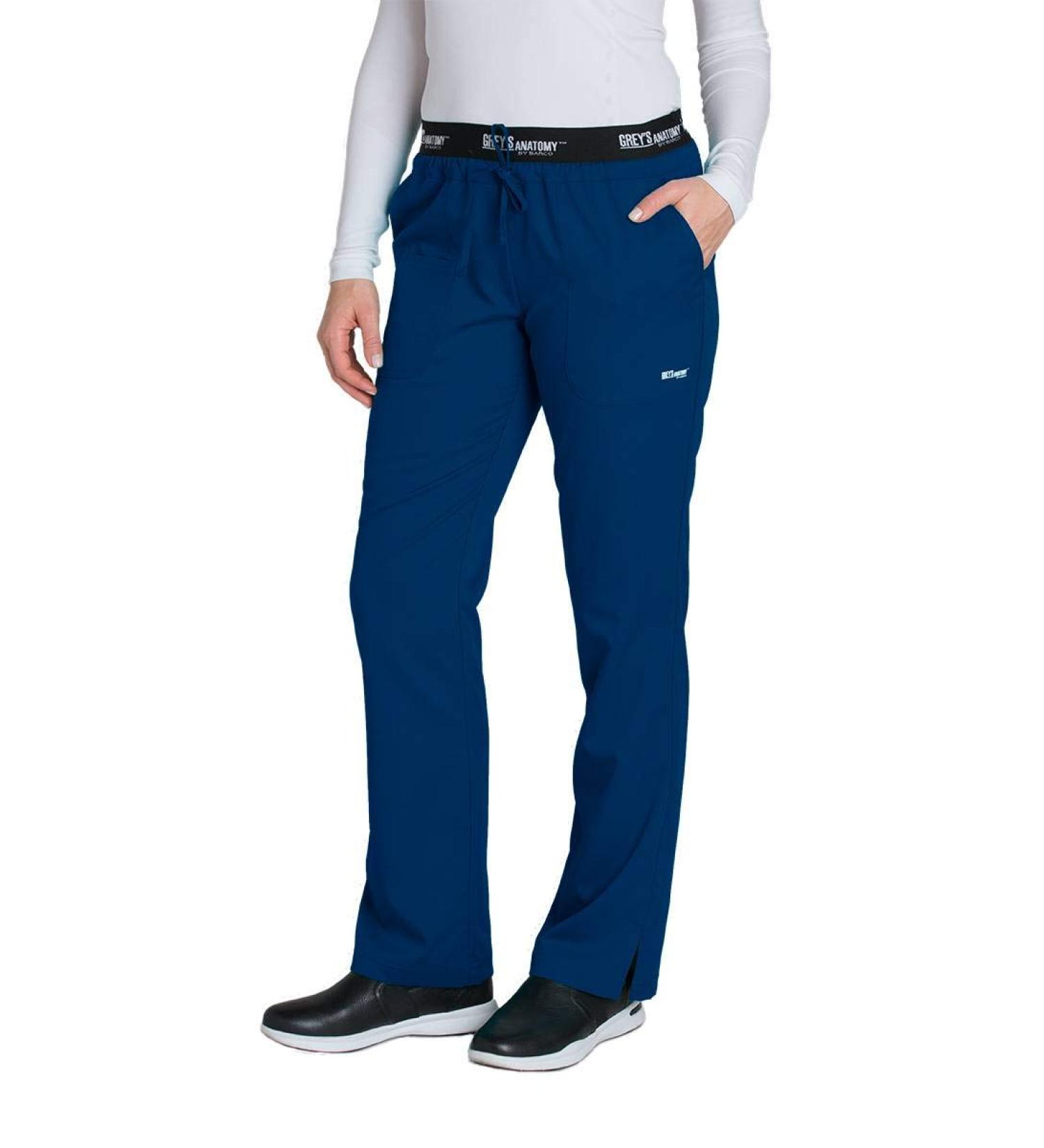 Grey's Anatomy 4275 Logo Waist Pant with Drawstring in Medium Indigo - Size Medium - Buy Online on GoSupps.com