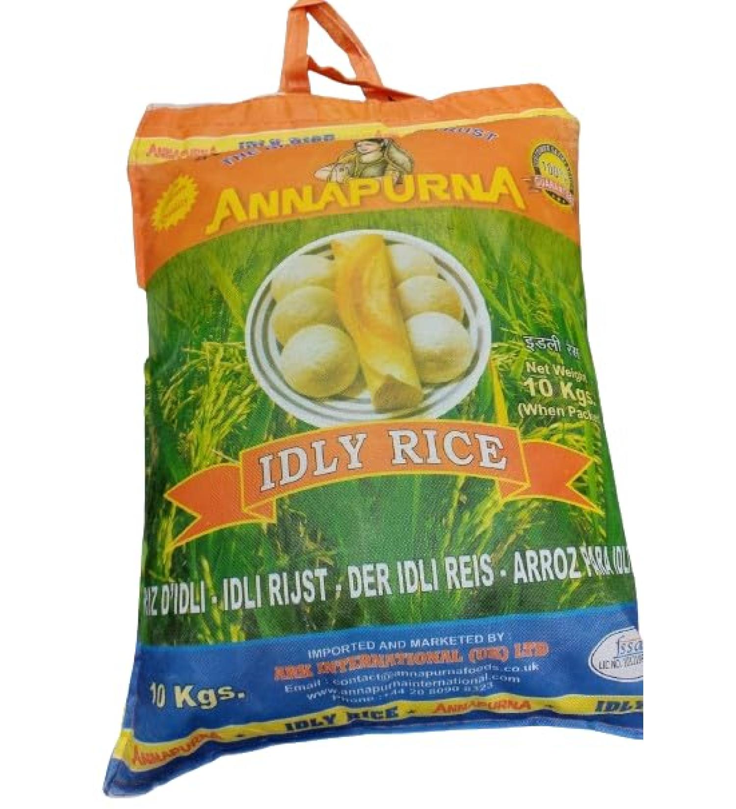Seelans Superstore |Annapurna Idly Rice 10kg| Idly rice| High Fiber| Healthy Food| Indian Origin - Buy Online on GoSupps.com