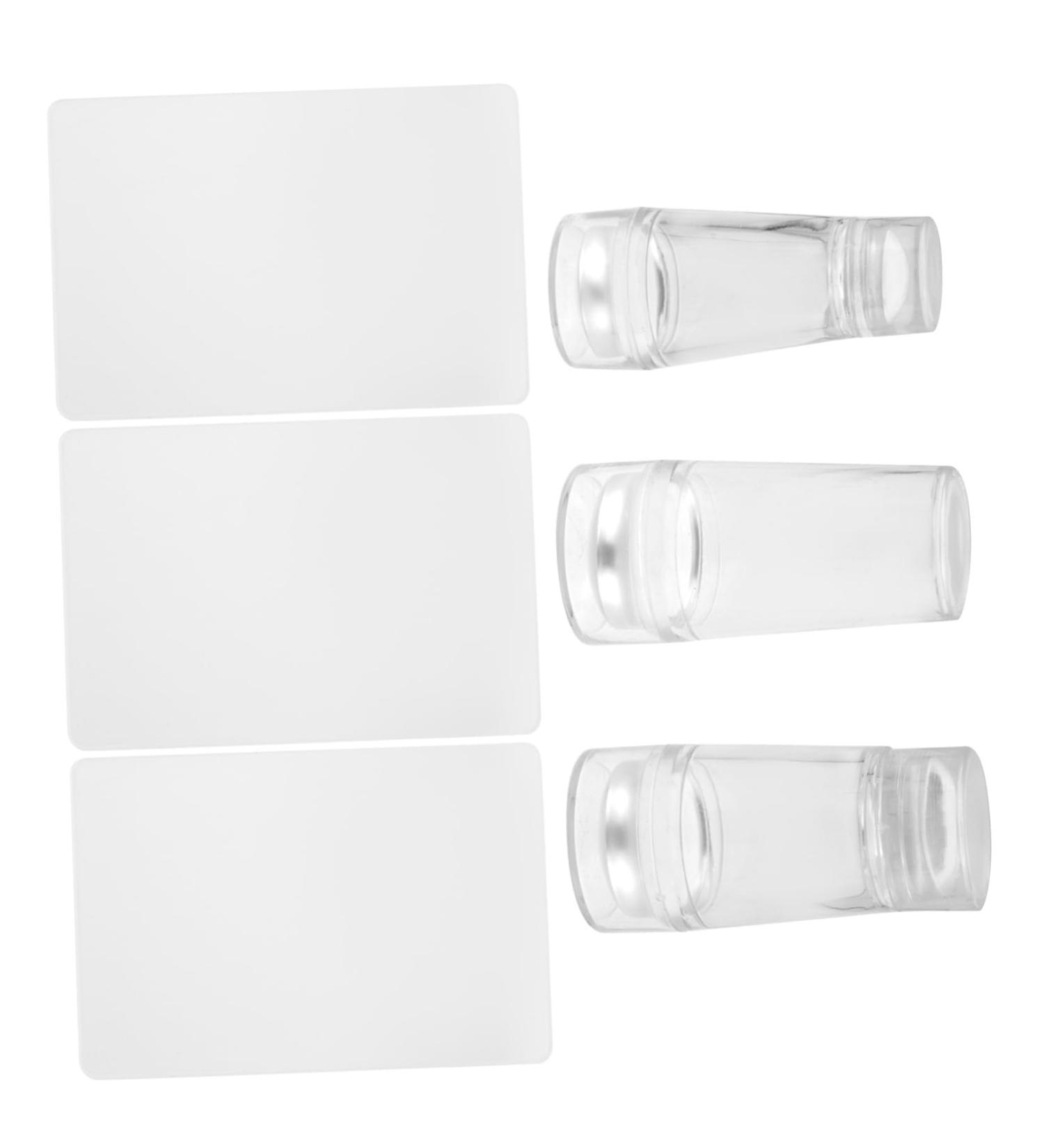 POPETPOP 2 Sets Nail Grooming Kit Salon Supplies Nails Gel Kit Beauty Supplies Nail Tool Nail Art Tools Silicone Manicure Printing Plates Handle Women's Fully Transparent Acrylic - Buy Online on GoSupps.com