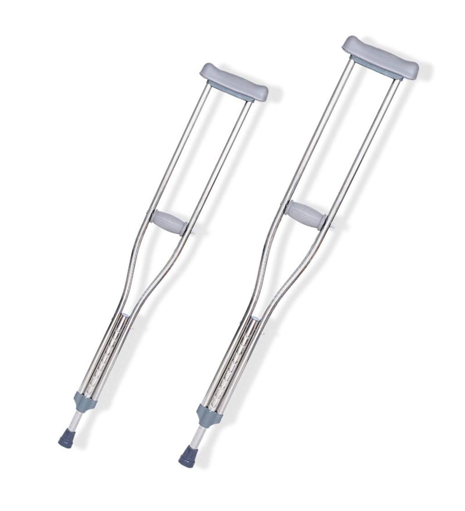 Tall Adult Walking Crutches Lightweight Stainless Steel Medical Underarm Crutches with Height Adjustable Retractable Anti-Slip Walker Warm Life - Buy Online on GoSupps.com
