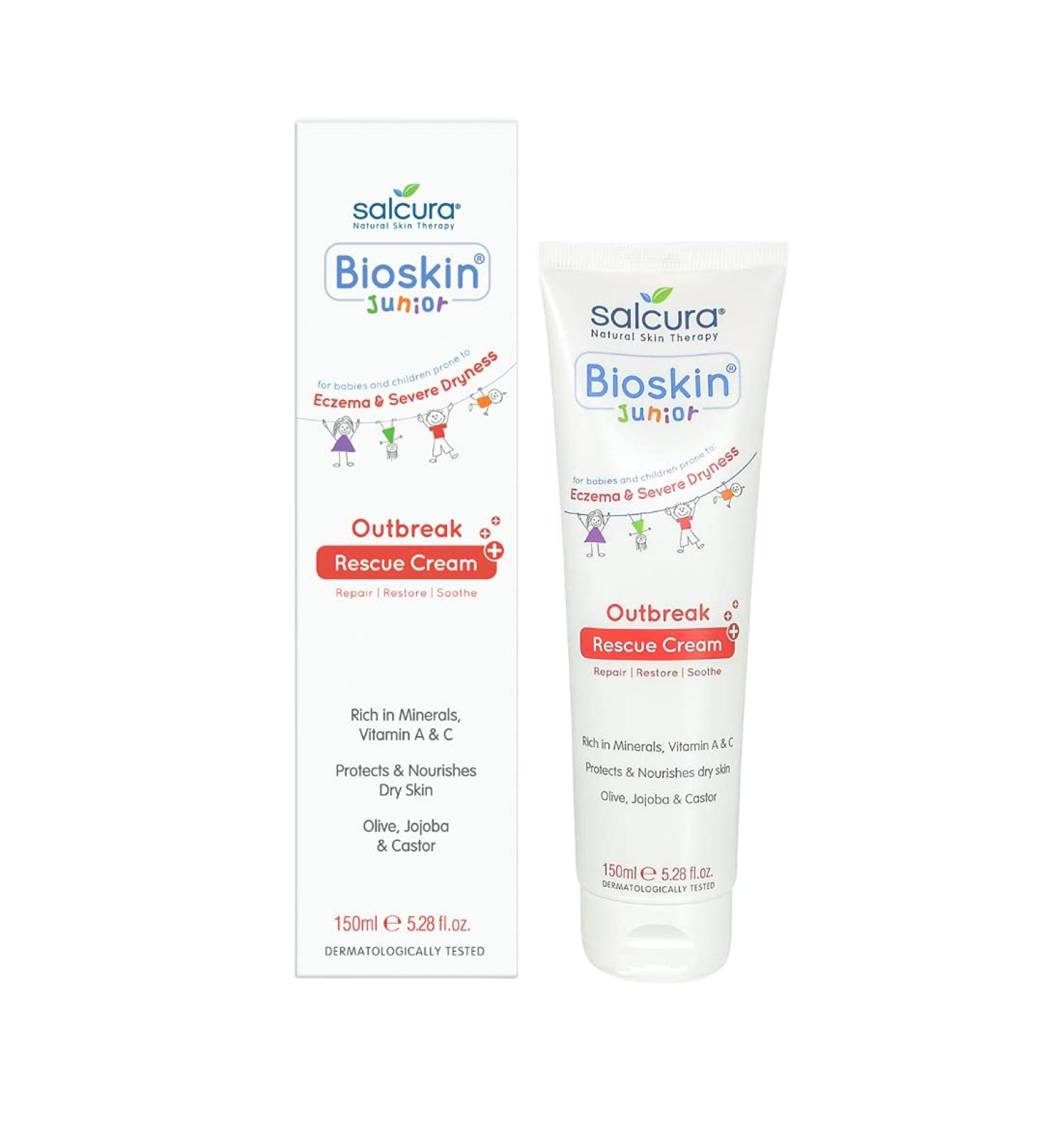 Salcura Bioskin Junior Outbreak Resque Cream - 150 ml for Eczema & Skin Irritations | Fast International Shipping - Buy Online on GoSupps.com