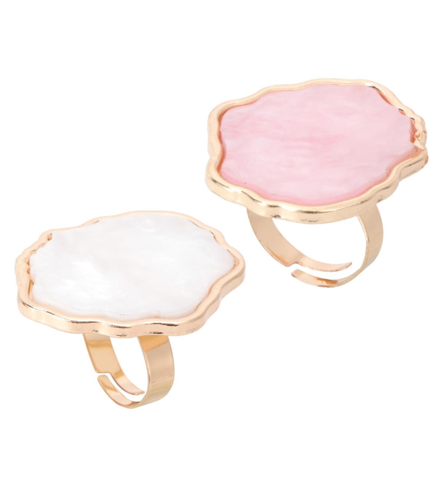 2 pi ces Palette de M lange pour Vernis Ongles Bague R sine Marbr e Blanche et Rose Plateau Manucure pour Nail Art Professionnel et Usage Domestique Support Pigment Unique et - Buy Online on GoSupps.com