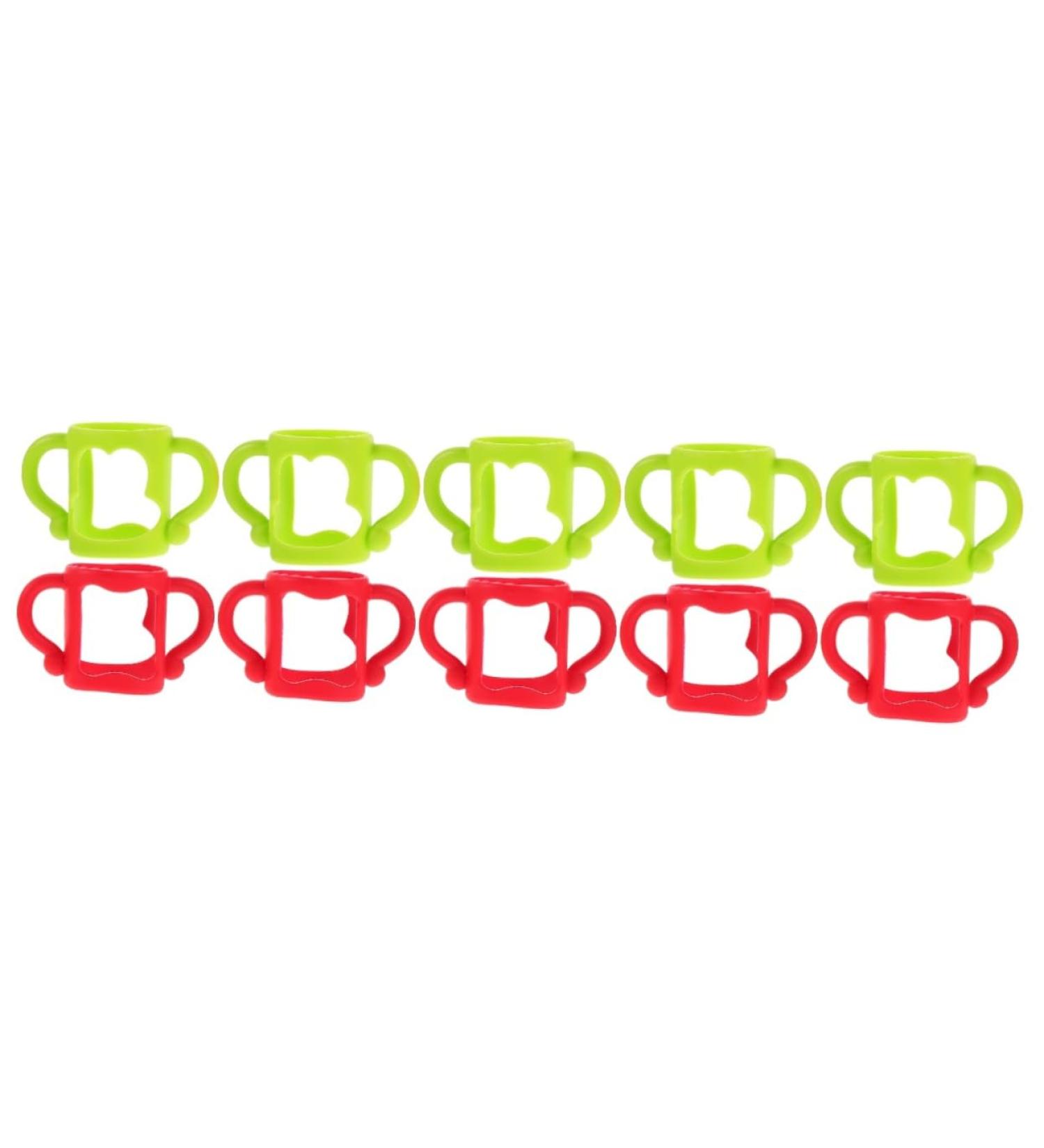 Abaodam 10 Pcs Silicone Bottle Handle Bottle Handle Bottle Handles Bottle Grip Bottle Handle Handle Multifunction Newborn Milk 13.00X7.00X6.50CMx5pcs Assorted Colorx5pcs - Buy Online on GoSupps.com