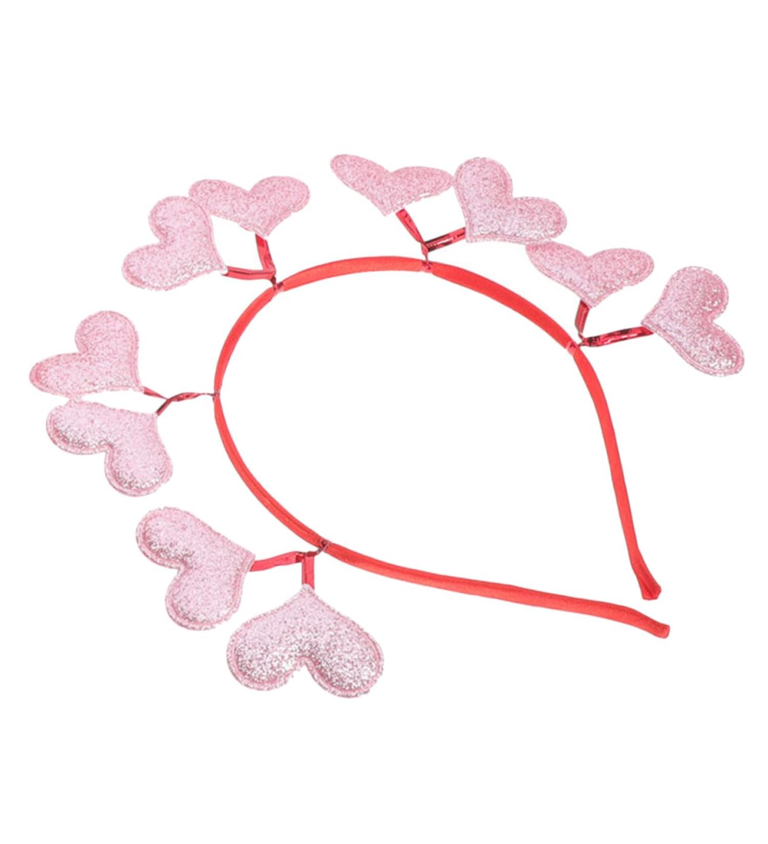 CALLARON Love Headband Love Heart Headband Flower Girl Hair Accessory Scrunchies for Antenna Bopper Flower Girl Valentines Felt Cloth Accessories Wedding Women's Pink - Buy Online on GoSupps.com