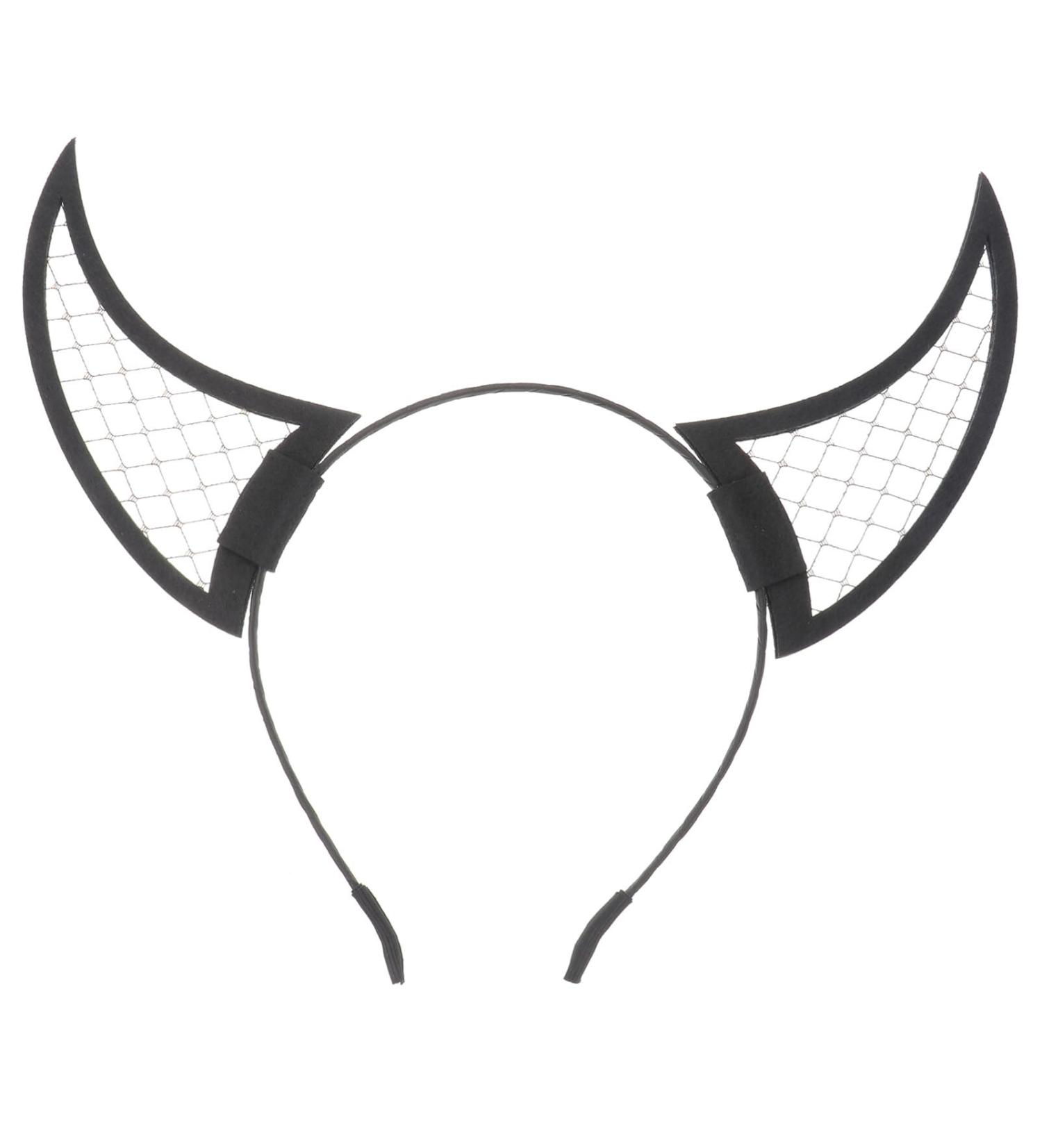 Lurrose Mesh Devil Headband Devil Headband Halloween Devil Horns Black Devil Horns Devil Costume Accessories for Halloween Party Cosplay Photo Prop - Buy Online on GoSupps.com