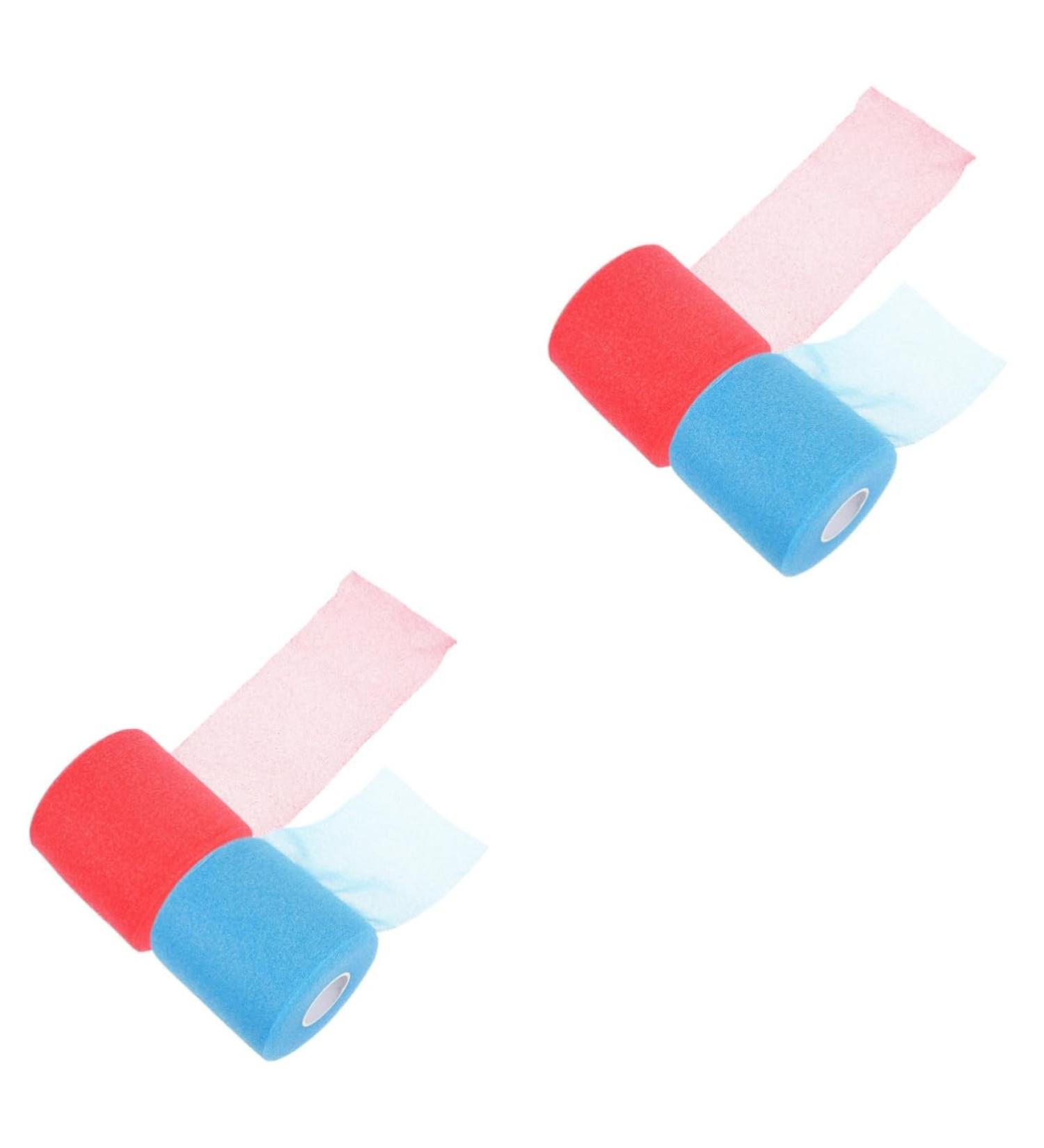 4 Rolls Sports Skin Membrane Athletic Wraps - Pink Wrist Tape Stretchable Foam Sports Tape Cuttable & Portable Athletic Wraps - Buy Online on GoSupps.com