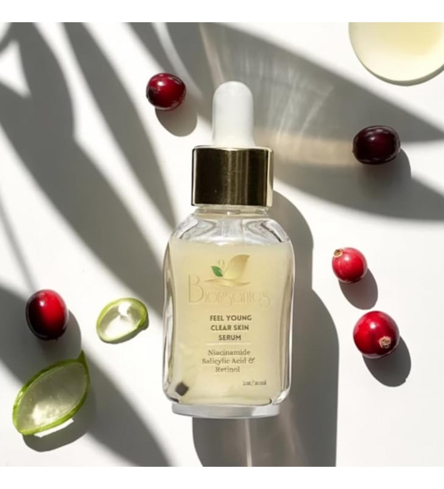 Biorganics Skin Therapy Clear Face Serum Vitamin C and Retinol with Tea Tree Oil and Niacinamide