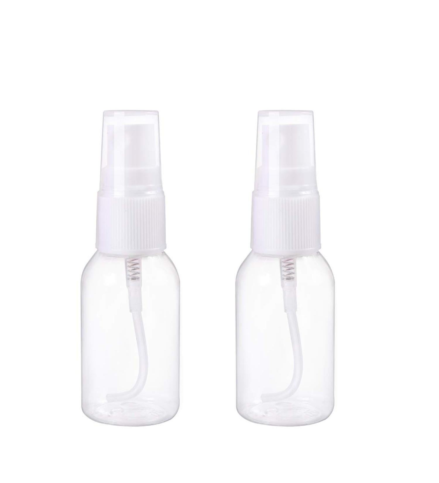 30ML Portable Refillable Plastic Fine Mist Transparent Empty Spray Sprayer Bottle Cosmetic Mini Spray Bottles Transparent Travel Small Bottles White 2 Pcs - Buy Online on GoSupps.com