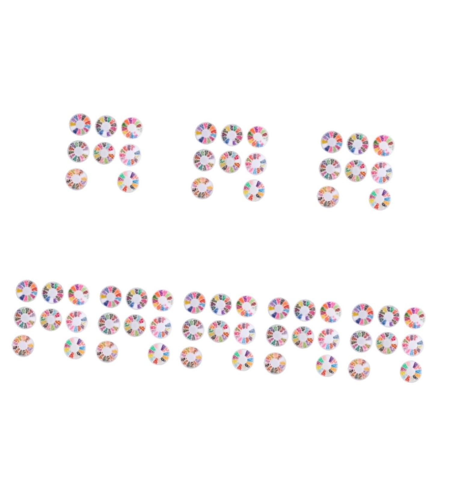 minkissy 64 Boxes Soft Pottery Nail Slices Diy Craft Flatback Sticker Patch 3d Polymer Clay - Buy Online on GoSupps.com