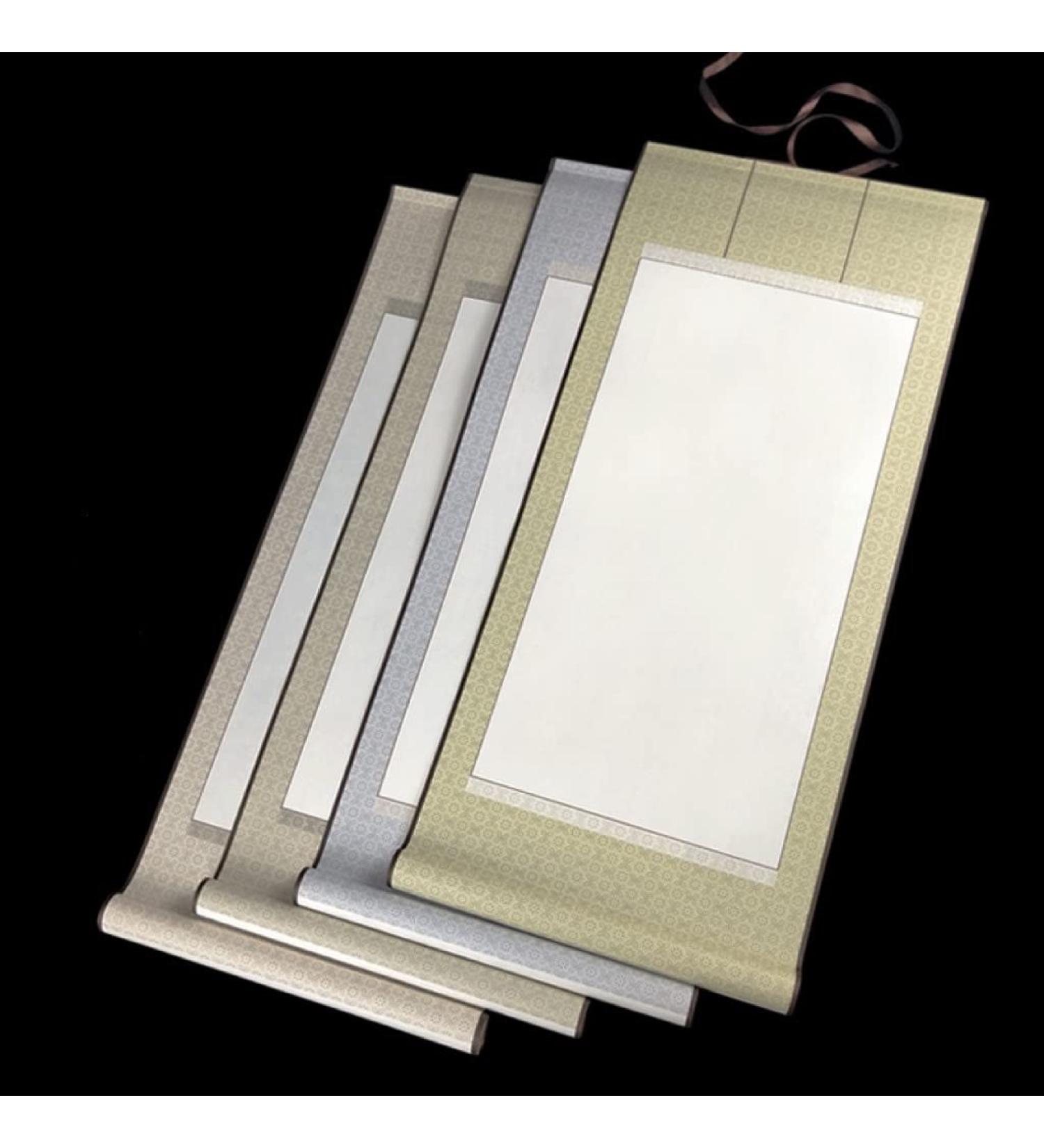 Japanese Blank Chinese Calligraphy Scroll Set - 4Pcs Decorative Wall Hangings in 4 Colors for DIY Art Projects - Buy Online on GoSupps.com