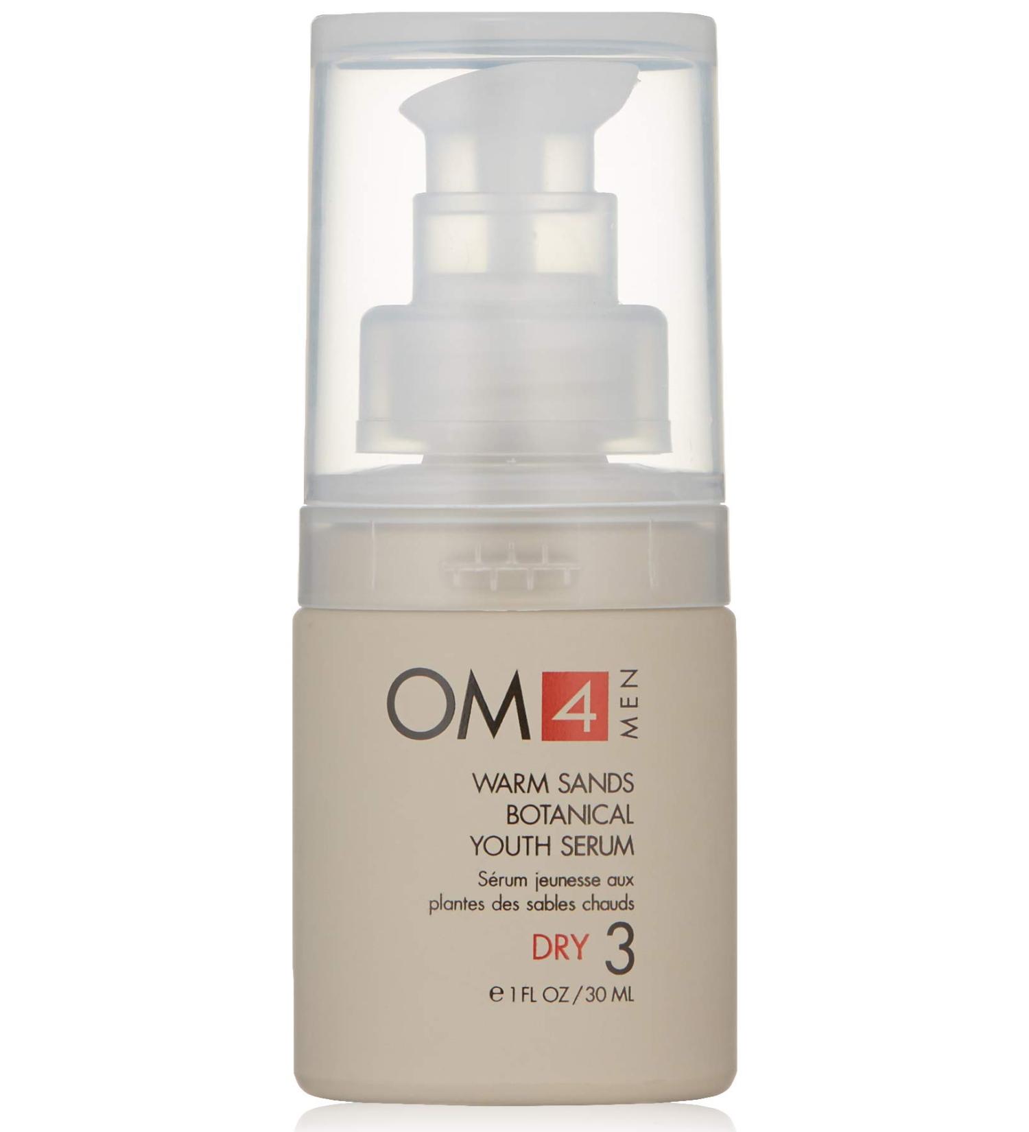 OM4 Dry STEP 3: Warm Sands Botanical Youth Serum - Anti-Aging Vitamin C for Men's Skincare | Hydrating Aloe Vera & Hyaluronic Acid - Buy Online on GoSupps.com