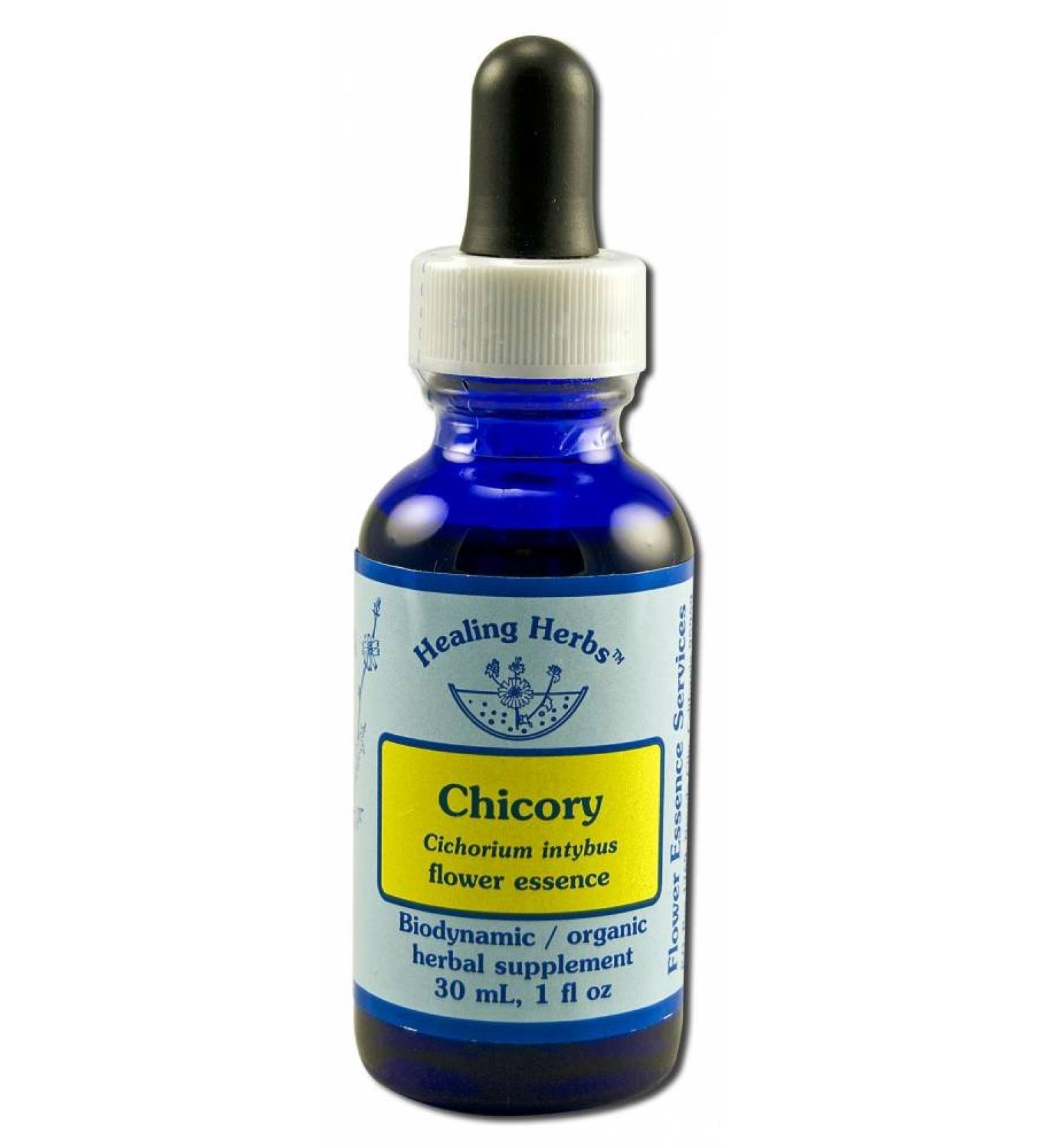 Flower Essence Healing Herbs Organic Chicory Dropper -- 1 fl oz
