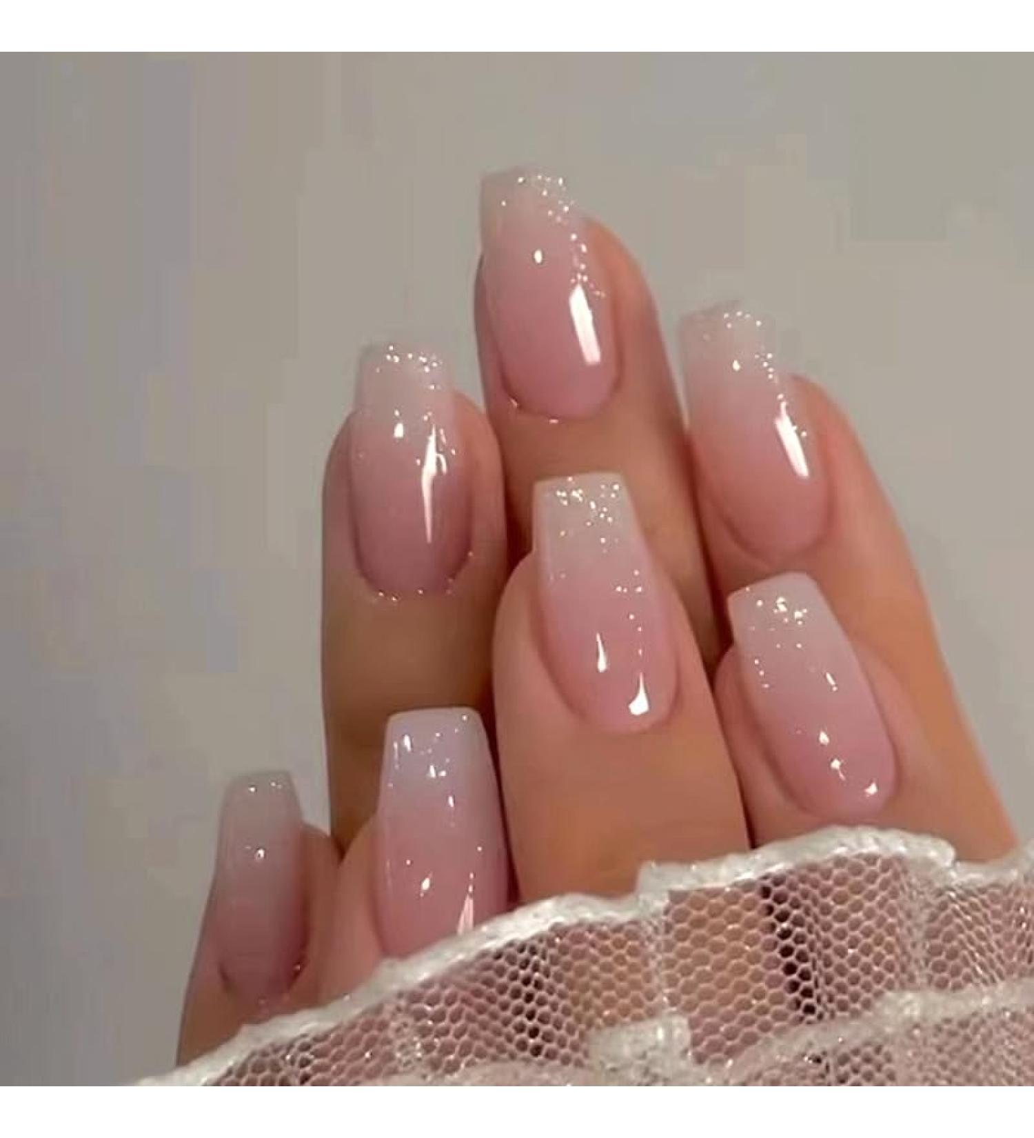 Press on Nails Strips Set - 24pcs Medium Long Gel Nail Strips for Women | Easy Application & Removal Reusable with Manicure Stick & Mini File - Buy Online on GoSupps.com