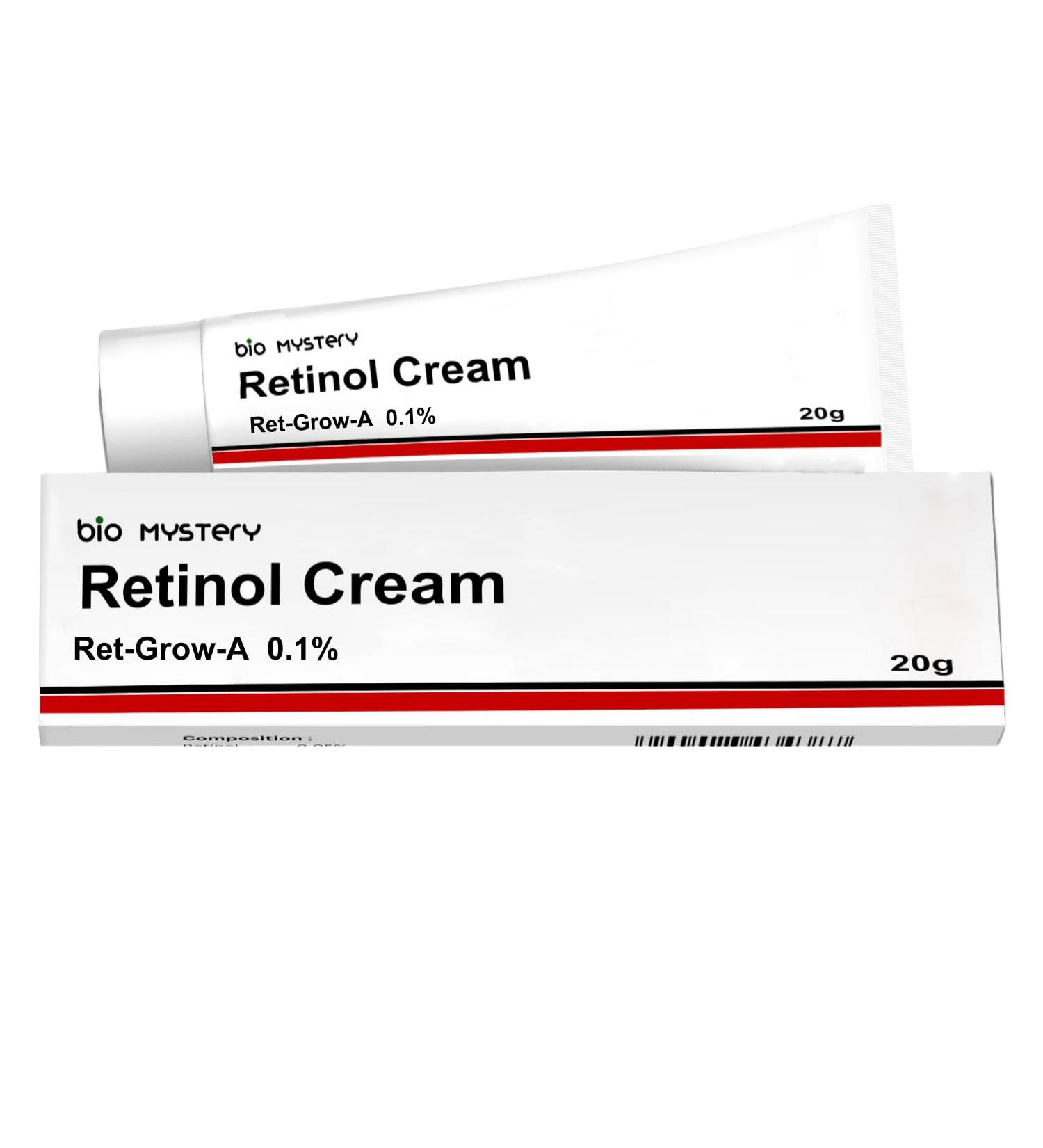 Bio Mystery Retinol Cream 0.1 Vitamin A Fine Lines Sun Spots Anti-Aging (20 Gram / 0.7 Oz) - Buy Online on GoSupps.com