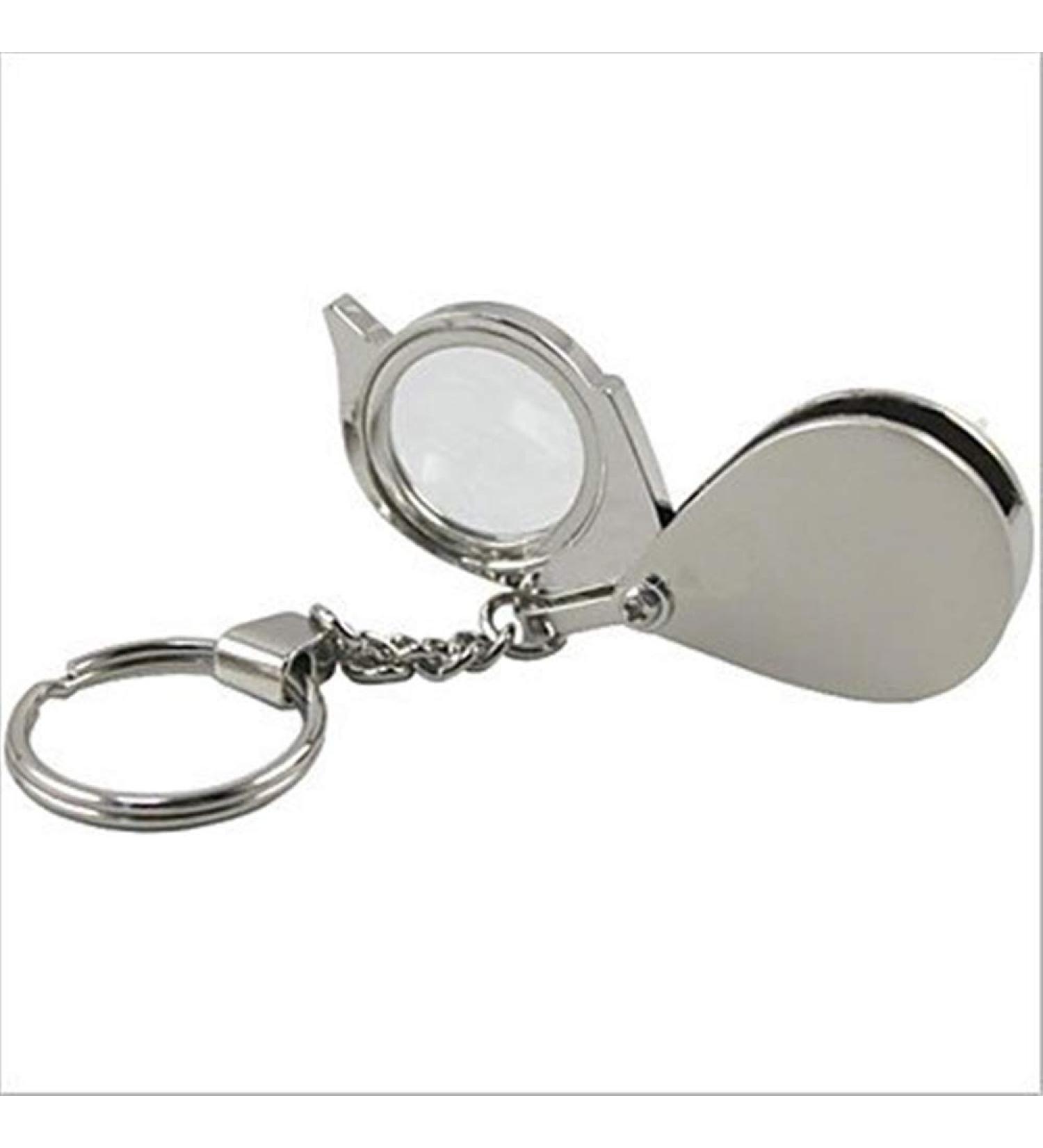 Glass with Light Portable Folding Stainless Steel 10X Magnifier with Keychain 2X 4X 25x Lightweight Handheld Glass Made in China - Buy Online on GoSupps.com