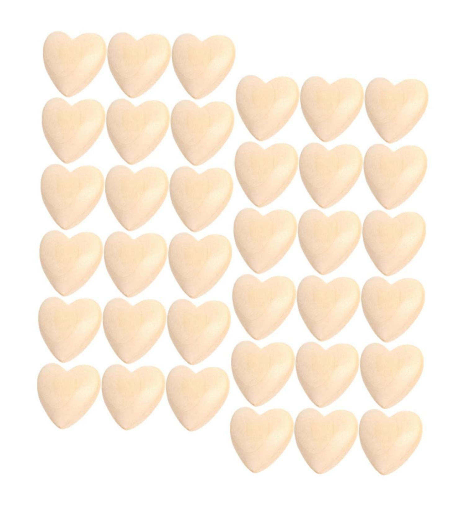 Buy Aboofan 200 Stk Peach Cherz Wooden Heart Pearls - Unfinished DIY Craft Supplies for Valentine's Day & Rustic Projects - Buy Online on GoSupps.com