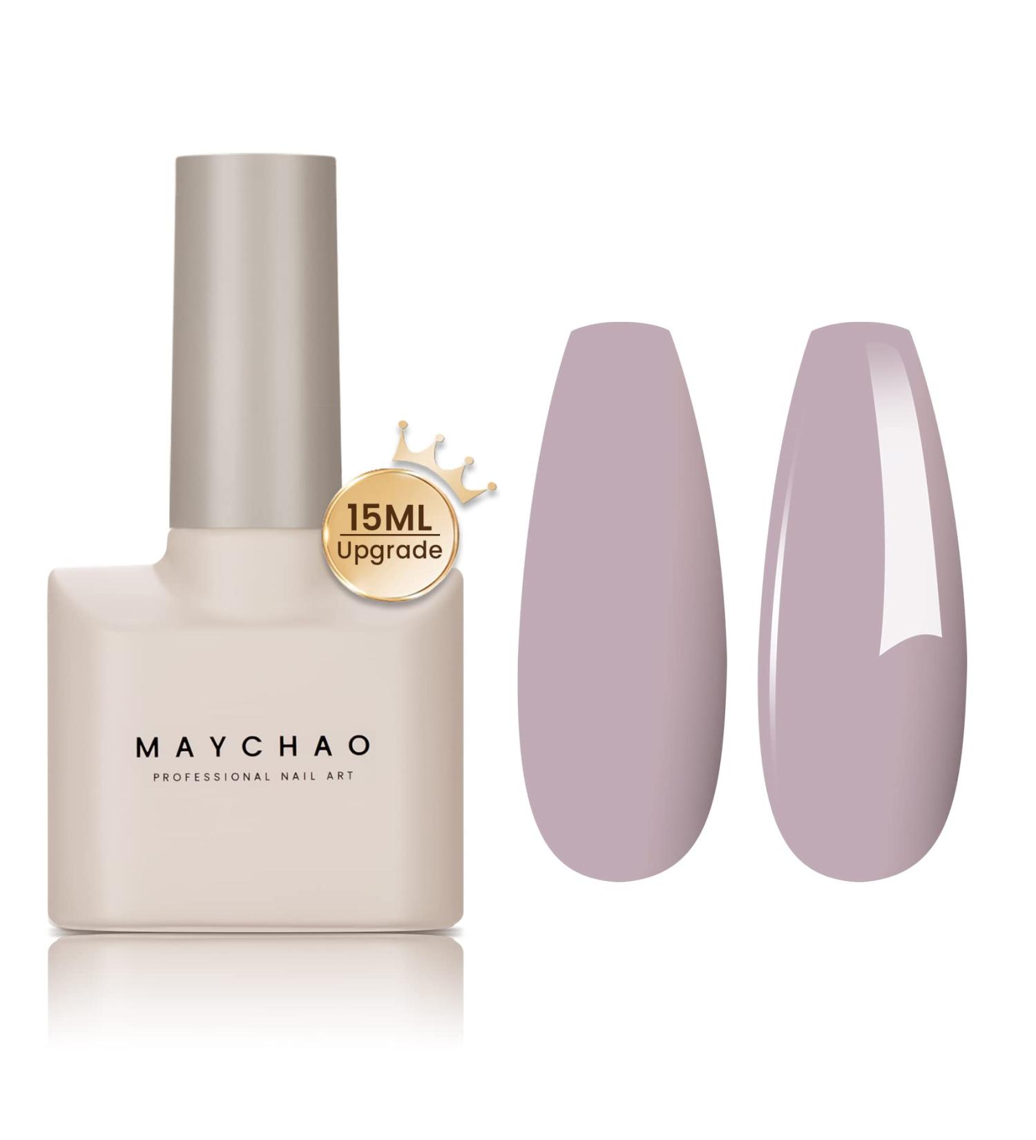 MAYCHAO Purple Gel Nail Polish 1Pc 15ML Soft Purple Gel Polish Soak Off UV LED Lilac Nail Polish Nail Art Starter Manicure Salon DIY at Home 0.5 OZ - Buy Online on GoSupps.com