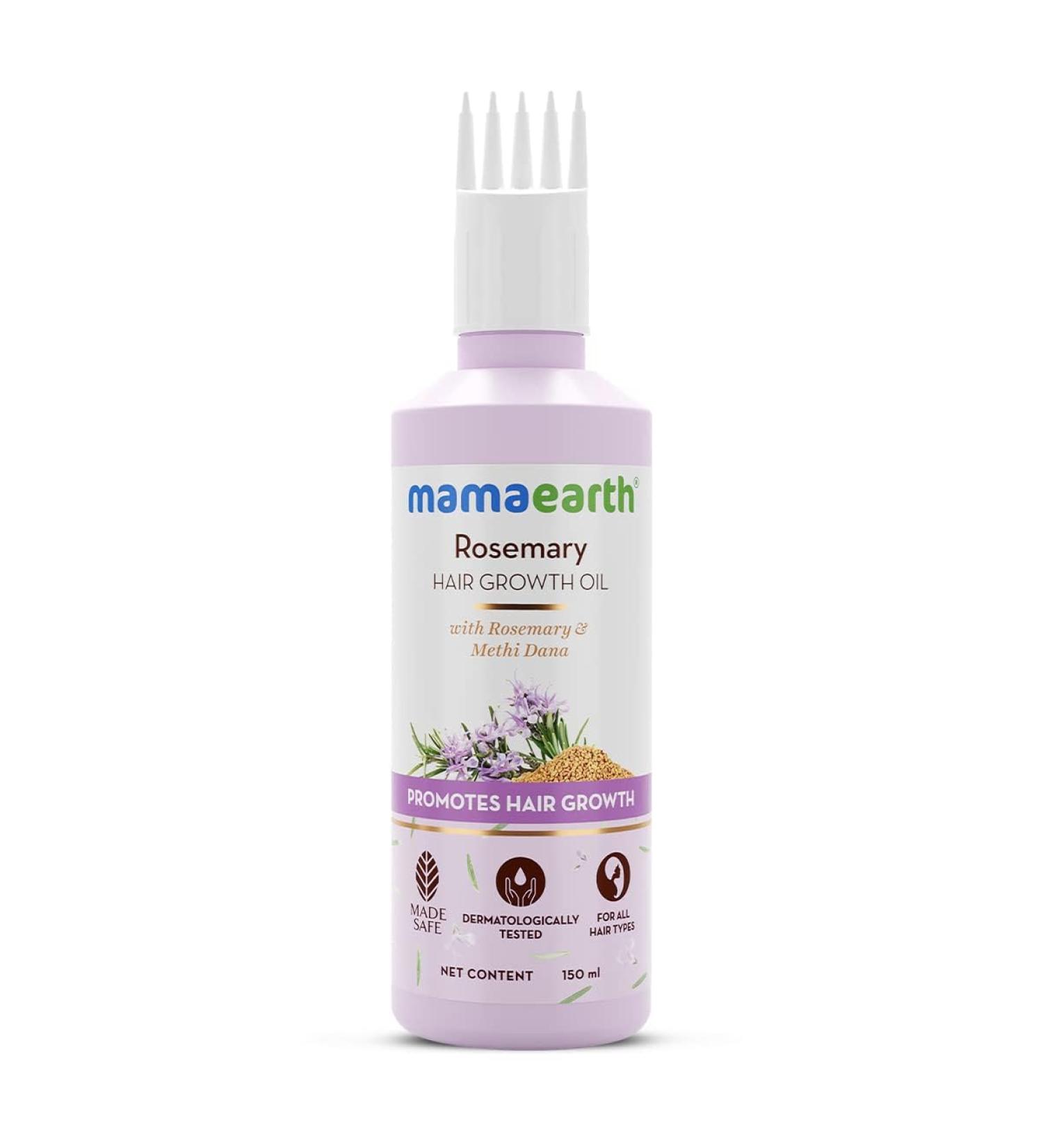Rosemary Hair Growth Oil - 150 ml | Promote Hair Growth & Control Hair Fall | Rosemary & Methi Dana Infusion - Buy Online on GoSupps.com