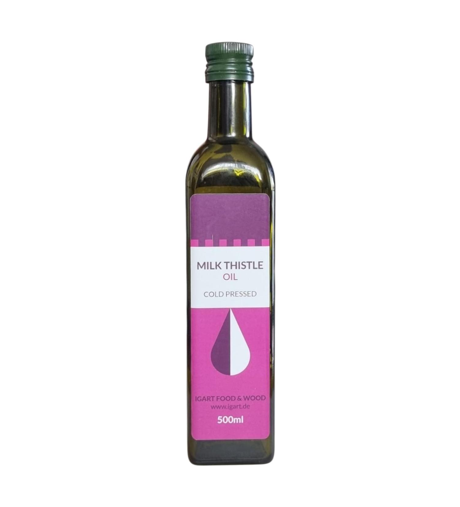 IGART Milk Thistle Oil 250ml - Cold Pressed Unfiltered Unrefined - No Additives No Preservatives No Coloring - Natural Product