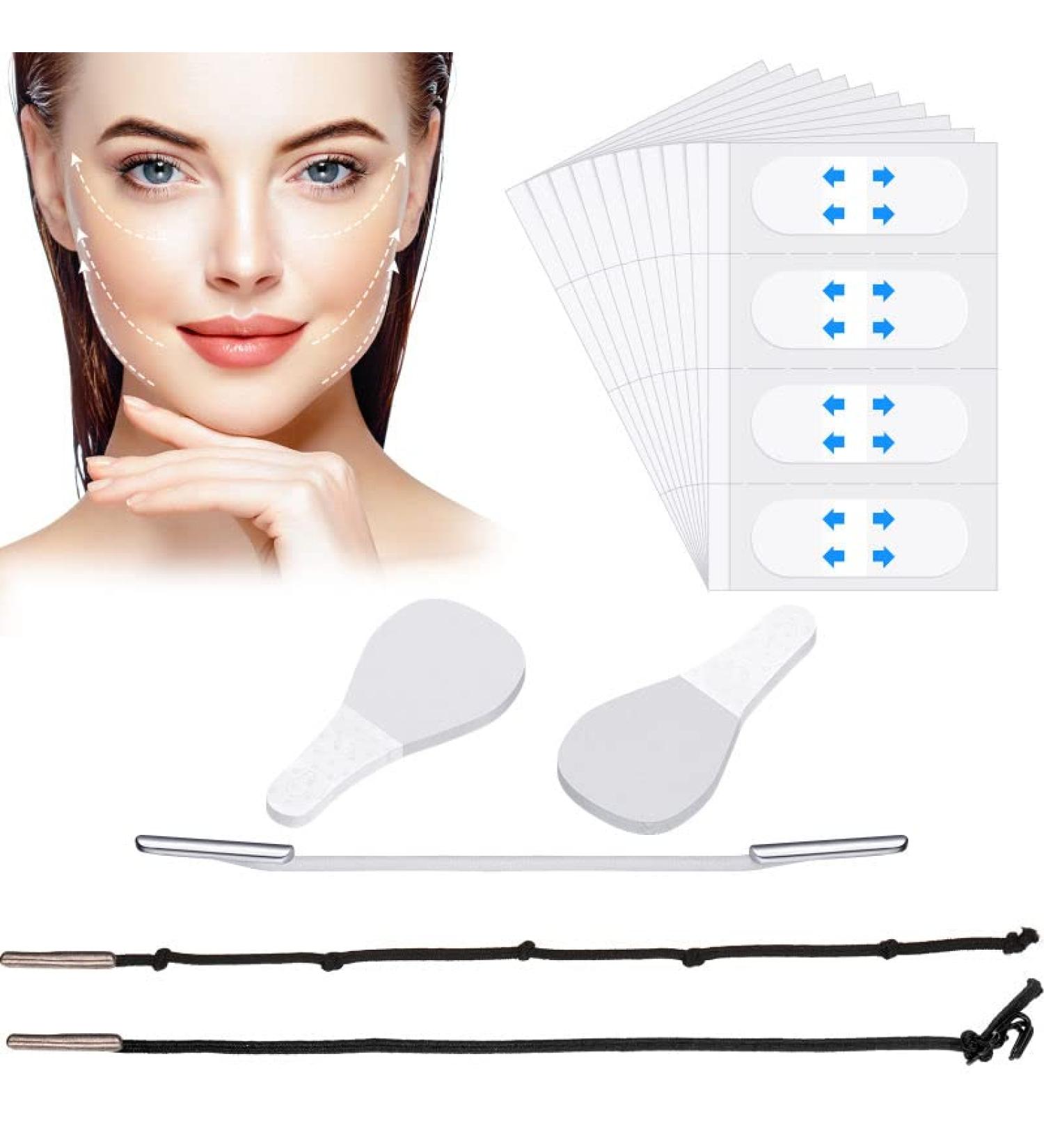 283 Piece Face Lift Tape and Stickers Set for Women - Includes 240 Lifting Stickers, 40 Neck and Eye Lift Tapes, Invisible Adhesive Patches, Quick Lifting Bands, and 3 Lifting Ropes - Face Beauty Essential - Buy Online on GoSupps.com
