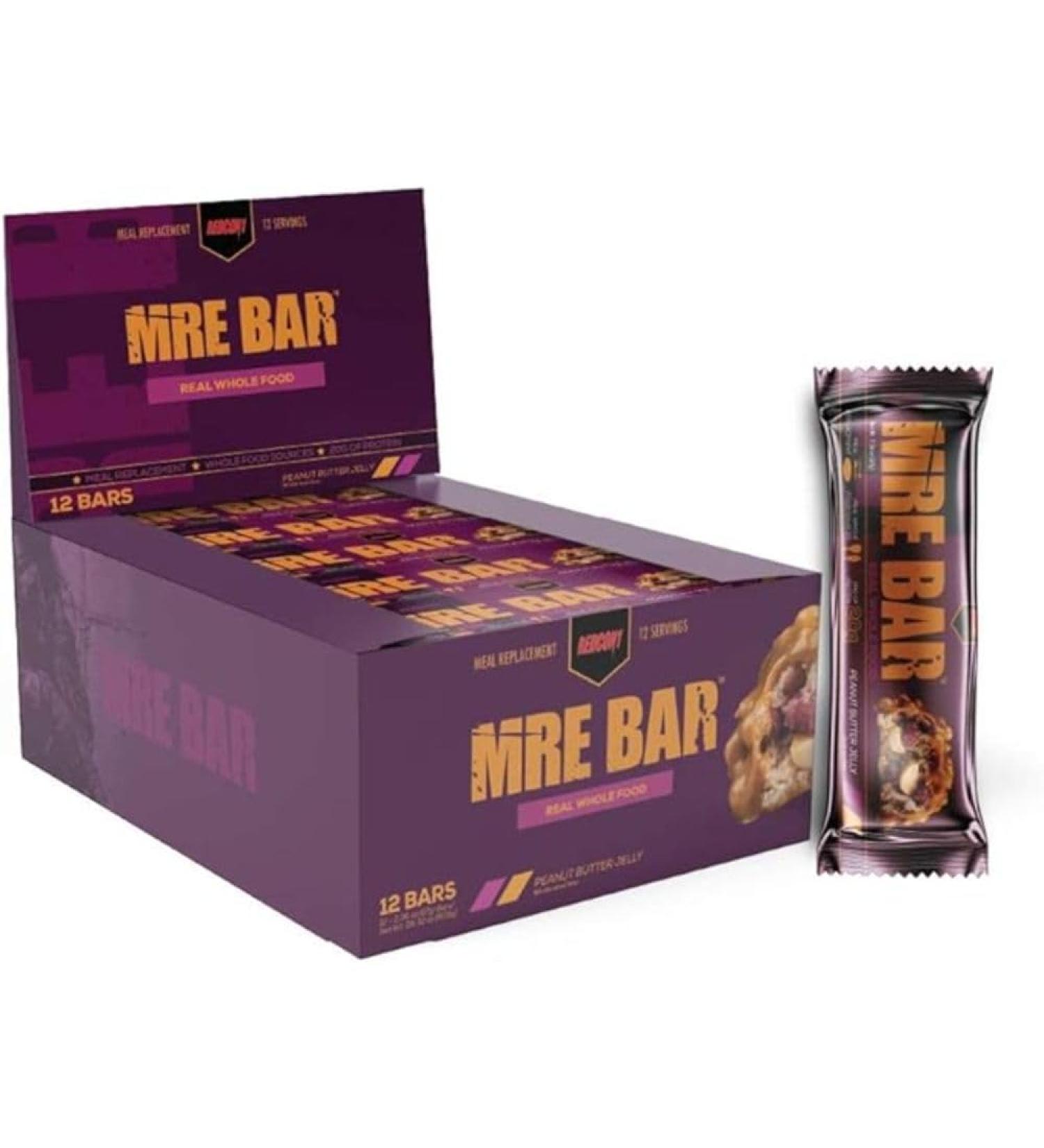 MRE Bar - Peanut Butter Jelly (12 Bars) | High-Energy International Shipping Available - Buy Online on GoSupps.com