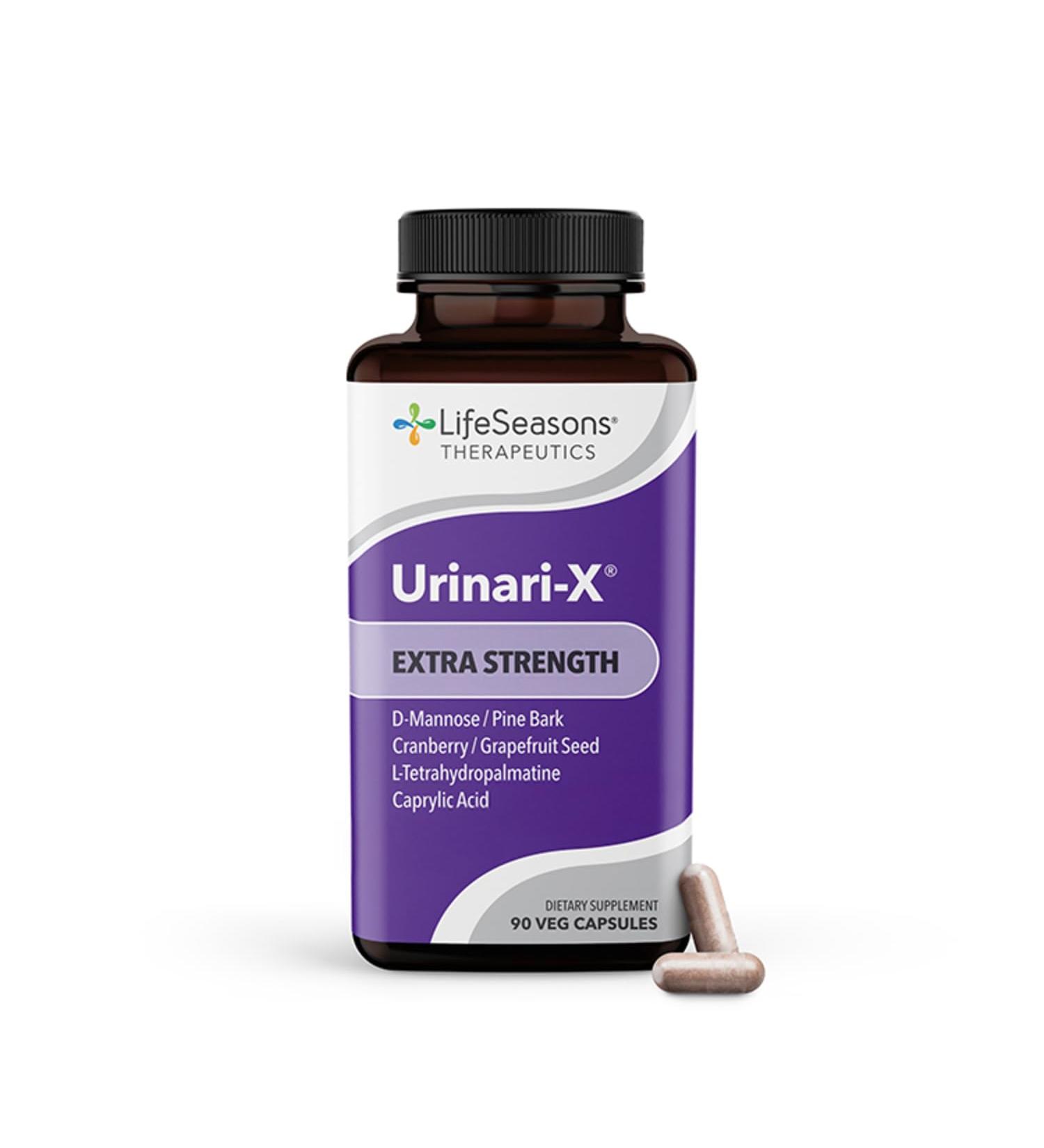 Urinari-X Extra Strength with Enhanced Comfort - Urinary Tract Support - Fast UTI Relief - Vitamin Supplement for Bladder Function - D-Mannose Cranberry Pinebark Uva Ursi & Grapefruit - 90 Capsules 90 Count (Pack of 1) E  - Buy Online on GoSupps.com