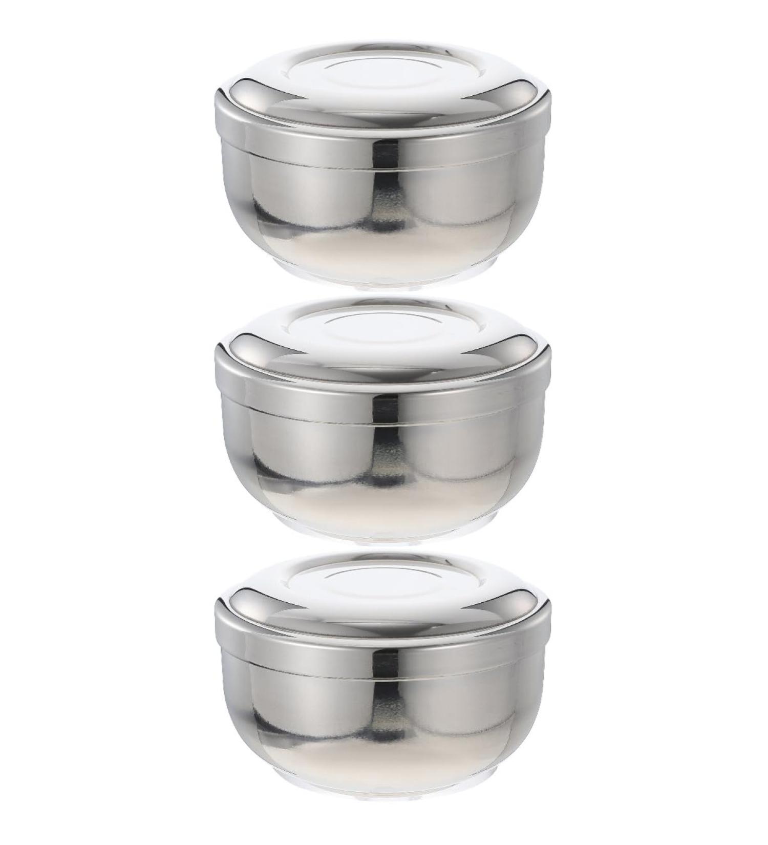 Beaupretty 3-Pack Marble & Stainless Steel Shaving Foam Shell Containers - Men's Shaving Accessories | Durable & Stylish Design - Buy Online on GoSupps.com