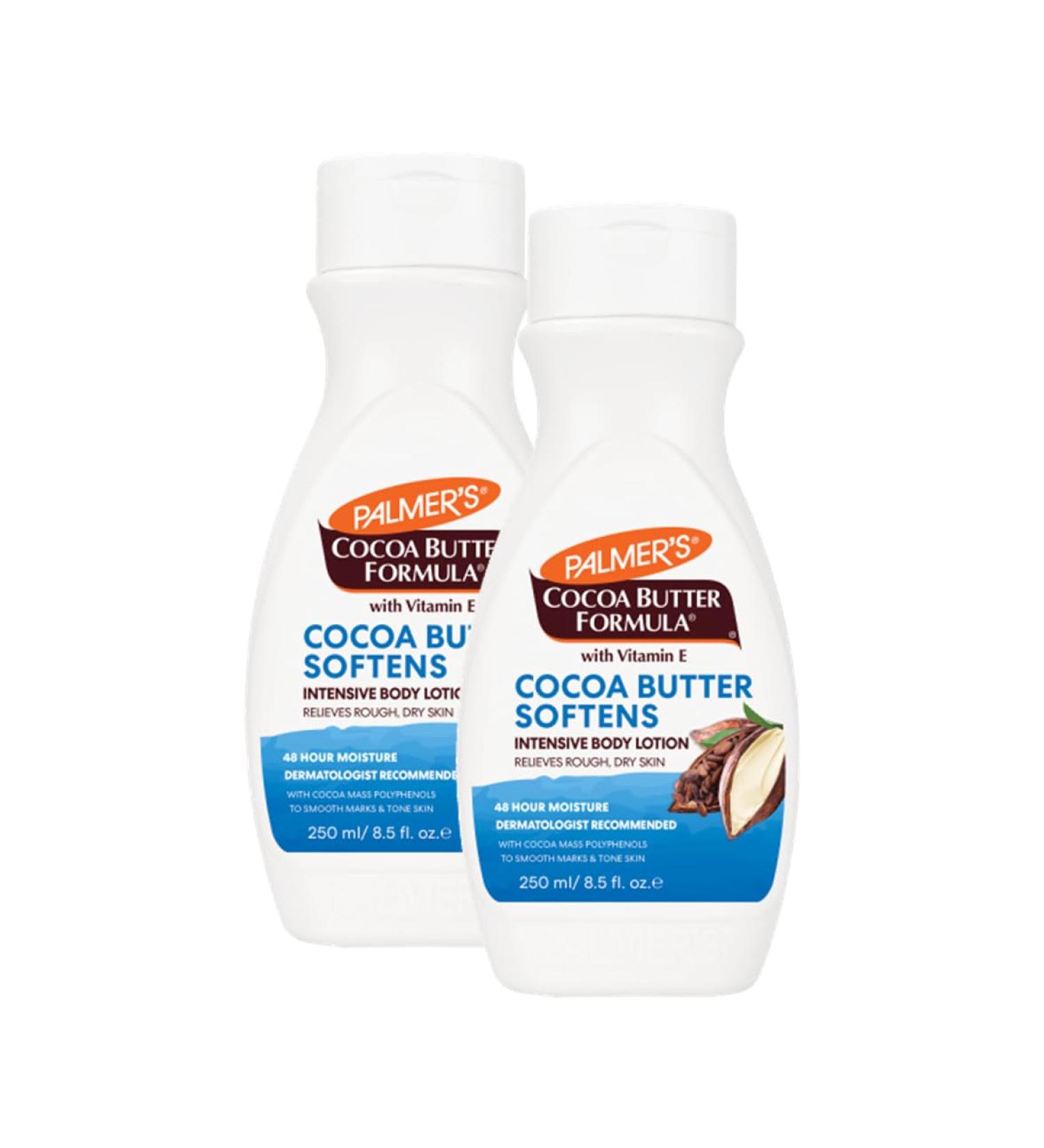  Palmer's Palmer's Cocoa Butter Formula with Vitamin E Softens Smooths & Relieves Moisture from Dry Skin 48 Hours Smoothes Marks Tones Skin 250ml (Pack of 2) - Buy Online on GoSupps.com