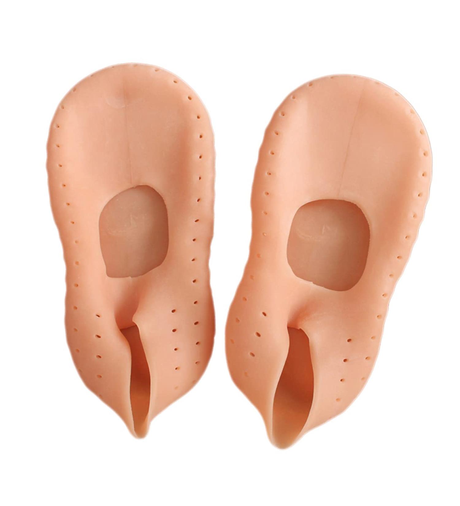 minkissy 2 Pairs Plantar Inserts Silicone Socks Foot Care Insoles for Plantar Spa Gel Socks Spa Moisture Socks Heel Socks for Cracked Heels Room Socks Elastic Heel Cover - Buy Online on GoSupps.com