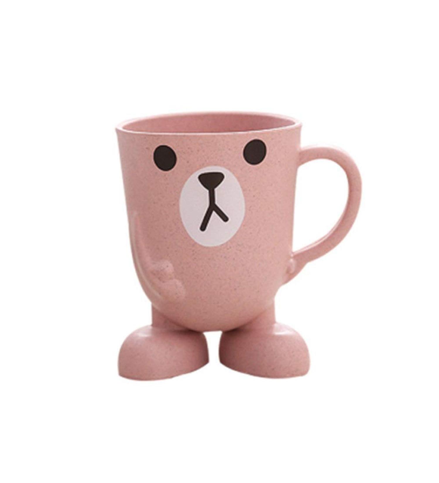 Buy Cartoon Toothbrush Travel Case & Mouth Cup - Universal Fall-Proof Handle - Pink | Shop Internationally - Buy Online on GoSupps.com