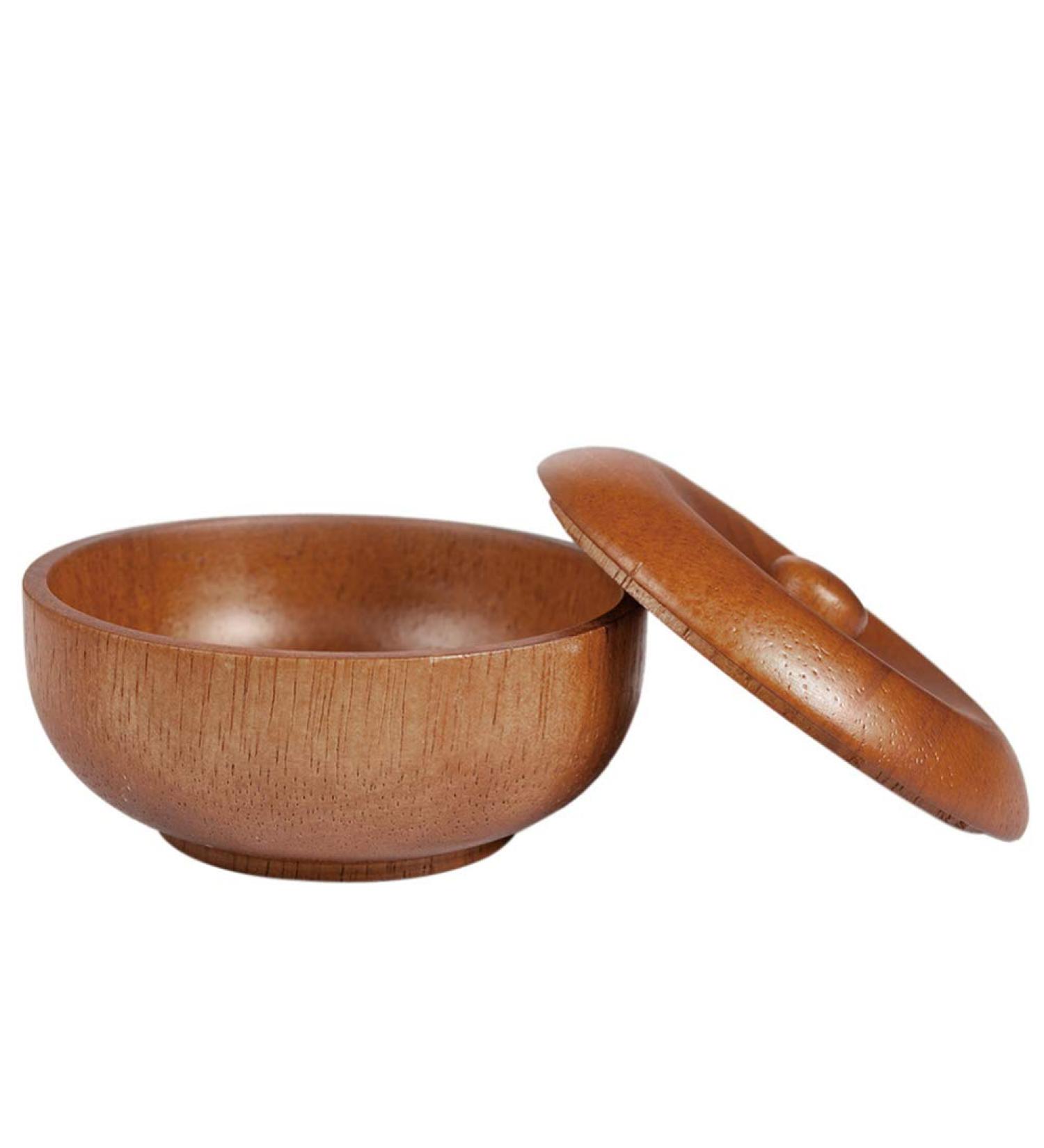 FARUTA Wooden Shaving Bowl for Men - Teak Wood Shaving Cream Bowl with Lid | International Shipping Available - Buy Online on GoSupps.com