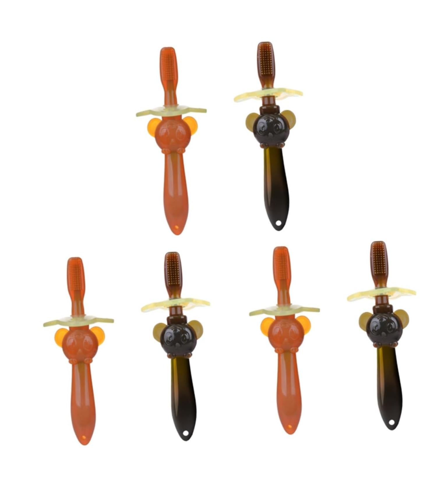 Minkissy 6 STK Children's Toothbrush Set - Safe Bristle Baby Training Brush & BeiÃring - Ideal for Newborns & Toddlers - 3 Pieces - Buy Online on GoSupps.com