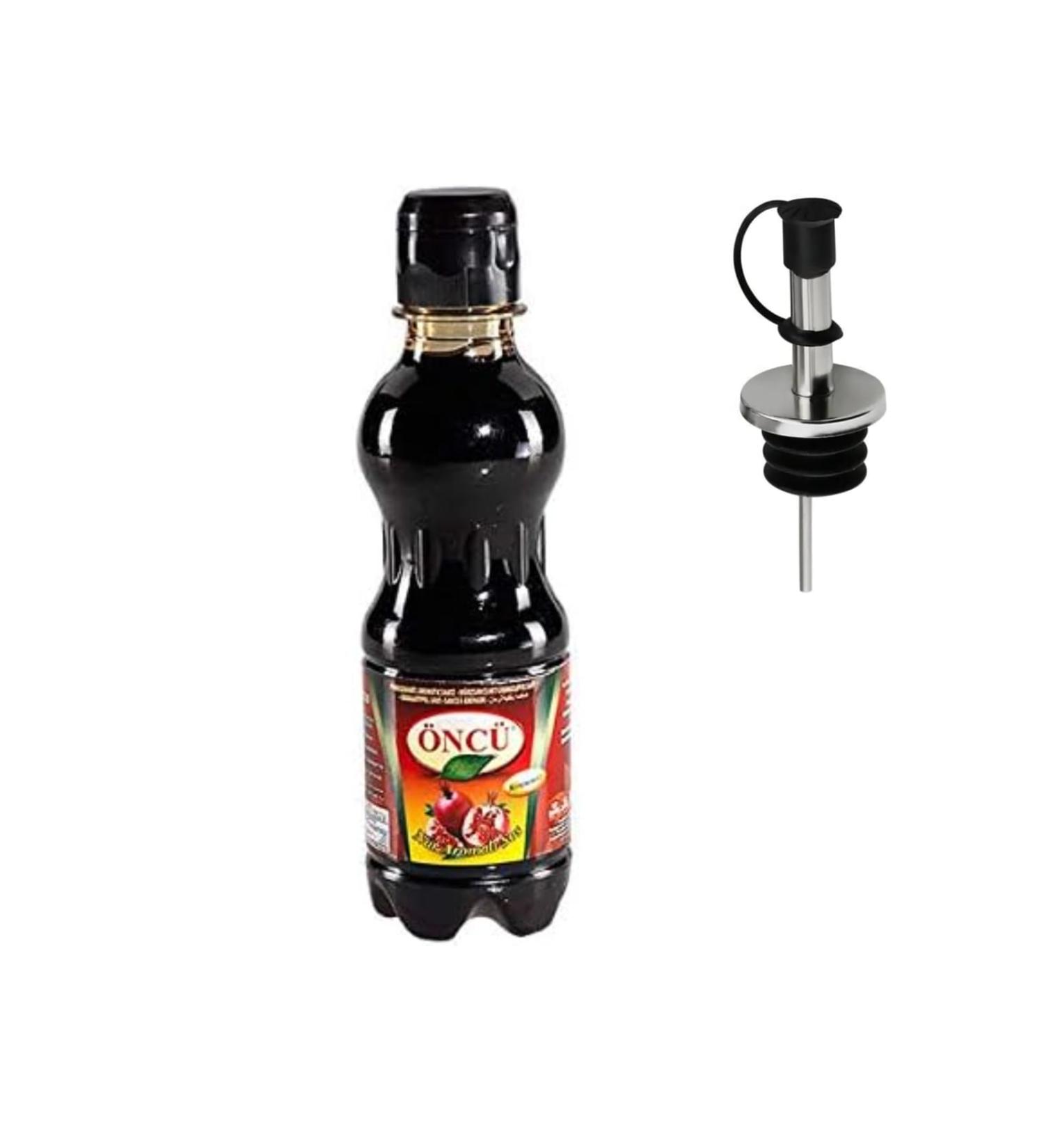 Oncu Pomegranate Molasses 330g - with Homlix Stainless Steel Sauce Bottle Stopper - Buy Online on GoSupps.com