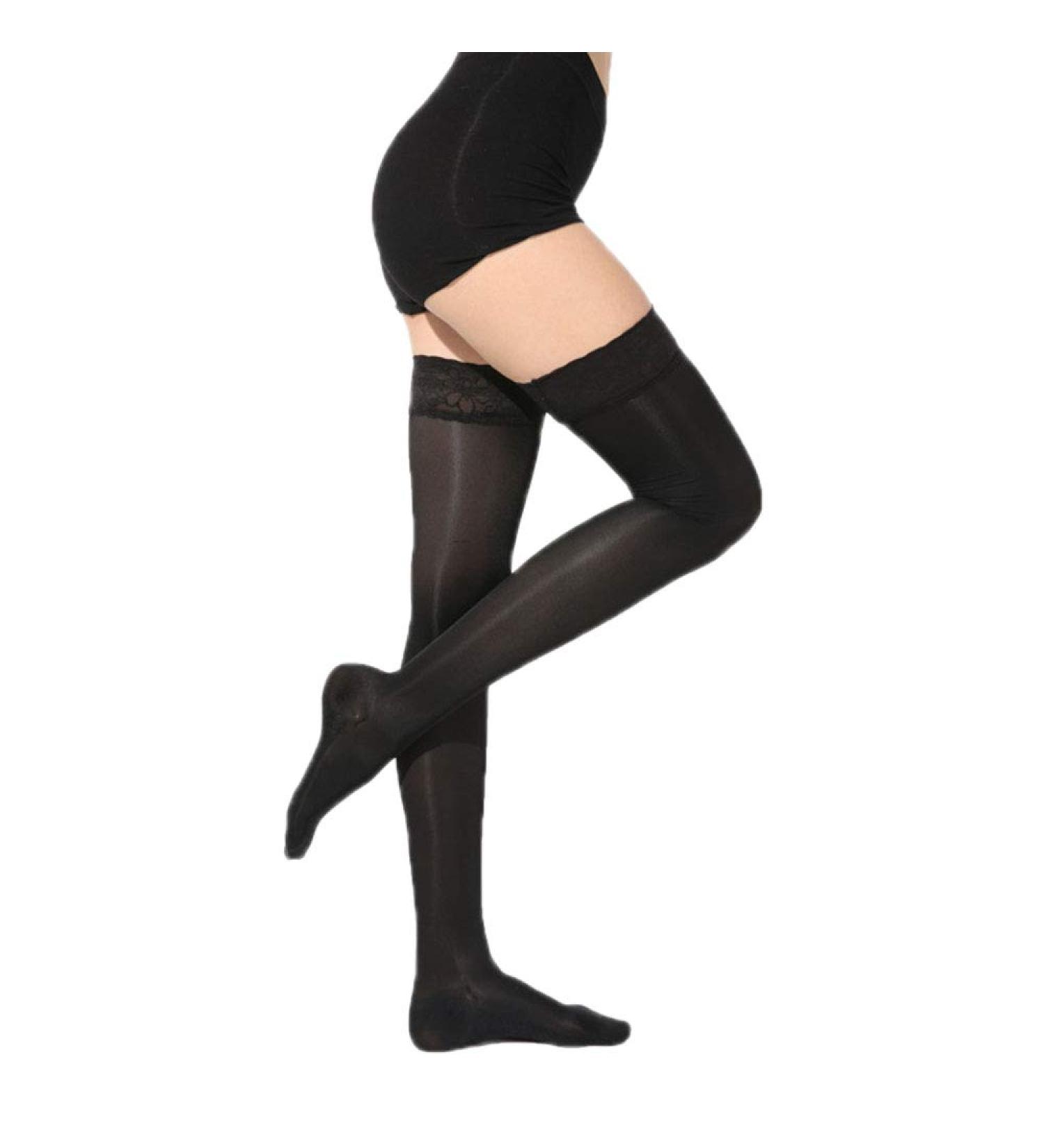 Keephen Thigh High Compression Stockings for Women & Men - 23-32 mmHg Medical Graduated Support for Varicose Veins Edema & Shin Pain | Black L - Buy Online on GoSupps.com
