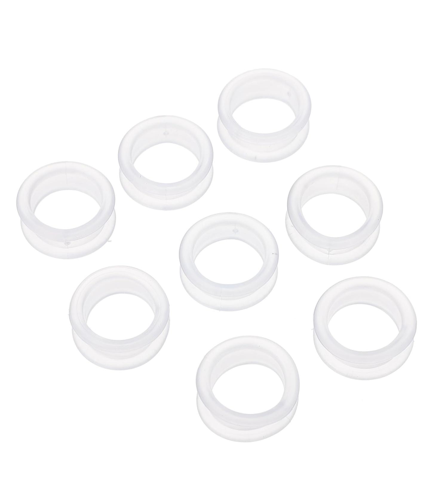 Minkissy Silicone Scissor Finger Protectors - 8 Pack | Comfortable Hairdressing Scissor Rings | Durable White Pebble Gel Design - Buy Online on GoSupps.com
