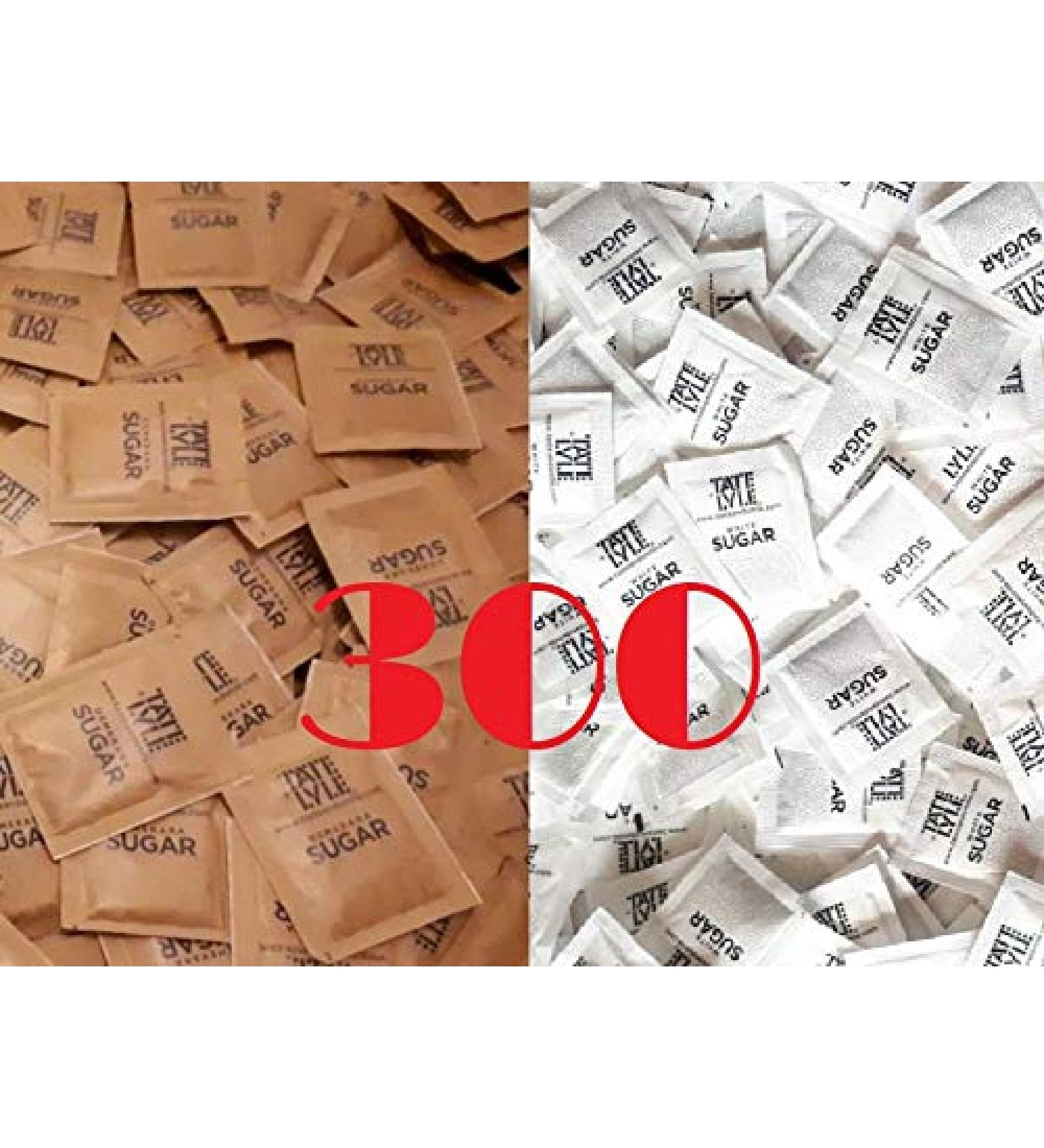 300 Individually Wrapped Mixed White & Brown Demerara Cane Sugar Sachets - Pure Granulated - Buy Online on GoSupps.com