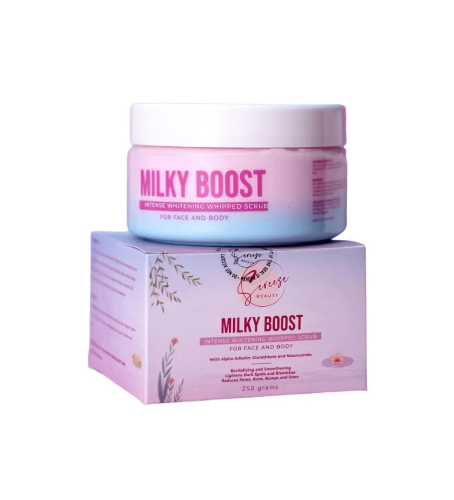 Intense Milky Boost Whipped Scrub for Face & Body - 250g | Nourishing Exfoliating Scrub for Radiant Skin - Buy Online on GoSupps.com