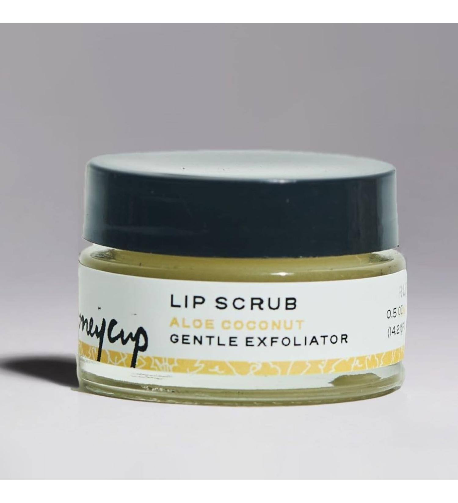 Coconut Lip Scrub 0.5 oz | Natural Sugar Exfoliator Moisturizing Coconut Oil Vegan & Cruelty-Free Eco-Friendly Gift for Self-Care - Buy Online on GoSupps.com