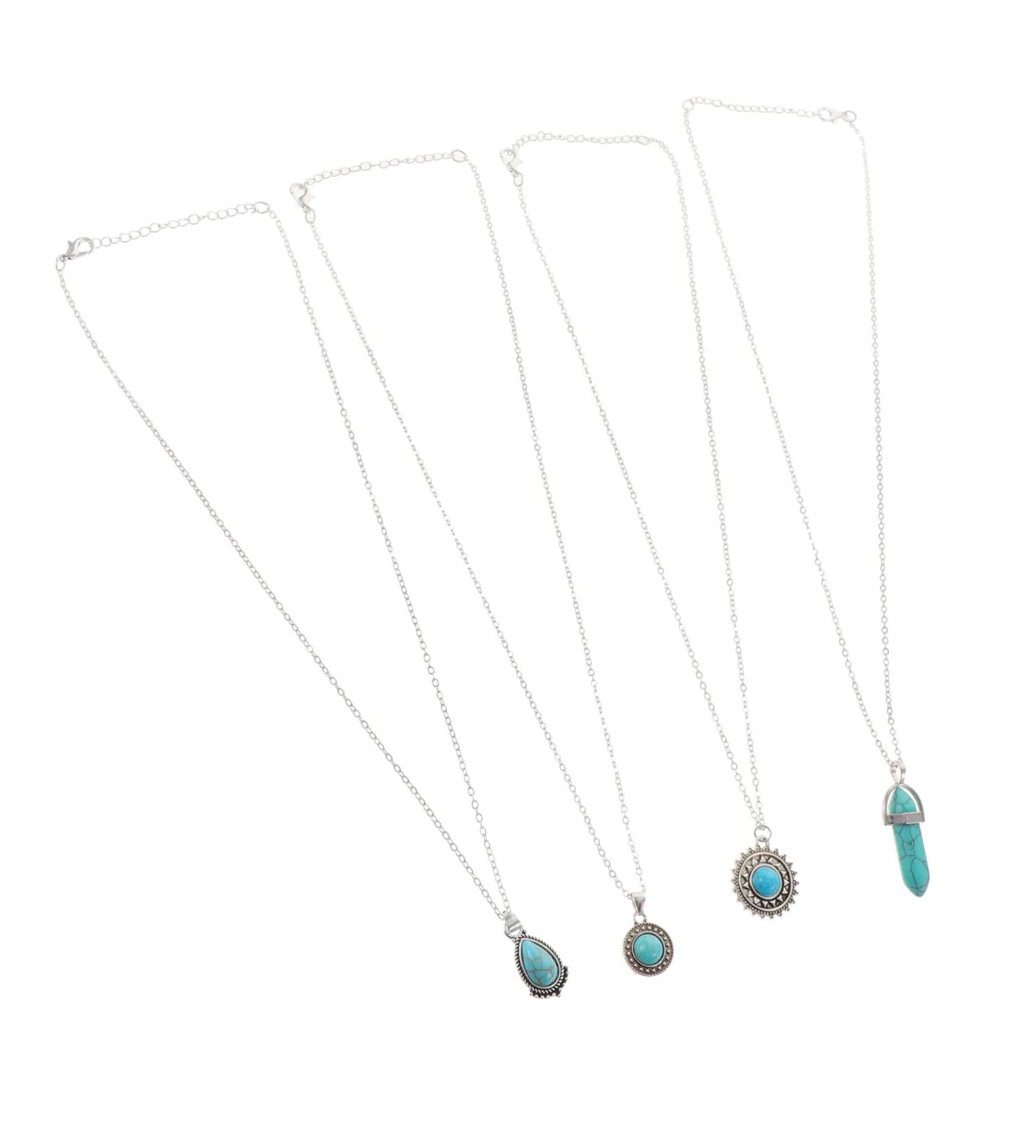 jojofuny 1 Set Layered Necklace Necklaces for Women Layered Turquoise Necklace for Girls Elegant Jewelry Miss - Buy Online on GoSupps.com