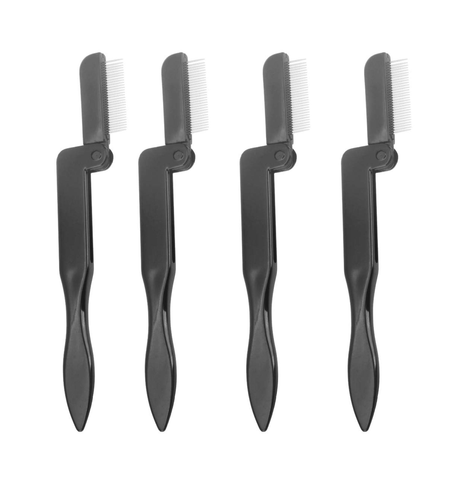 Beaupretty 4pcs Lash Tool & Eyelash Brow Comb Kit | Eyebrow Shaping & Eyelash Care | Foldable Combs for Women - Buy Online on GoSupps.com