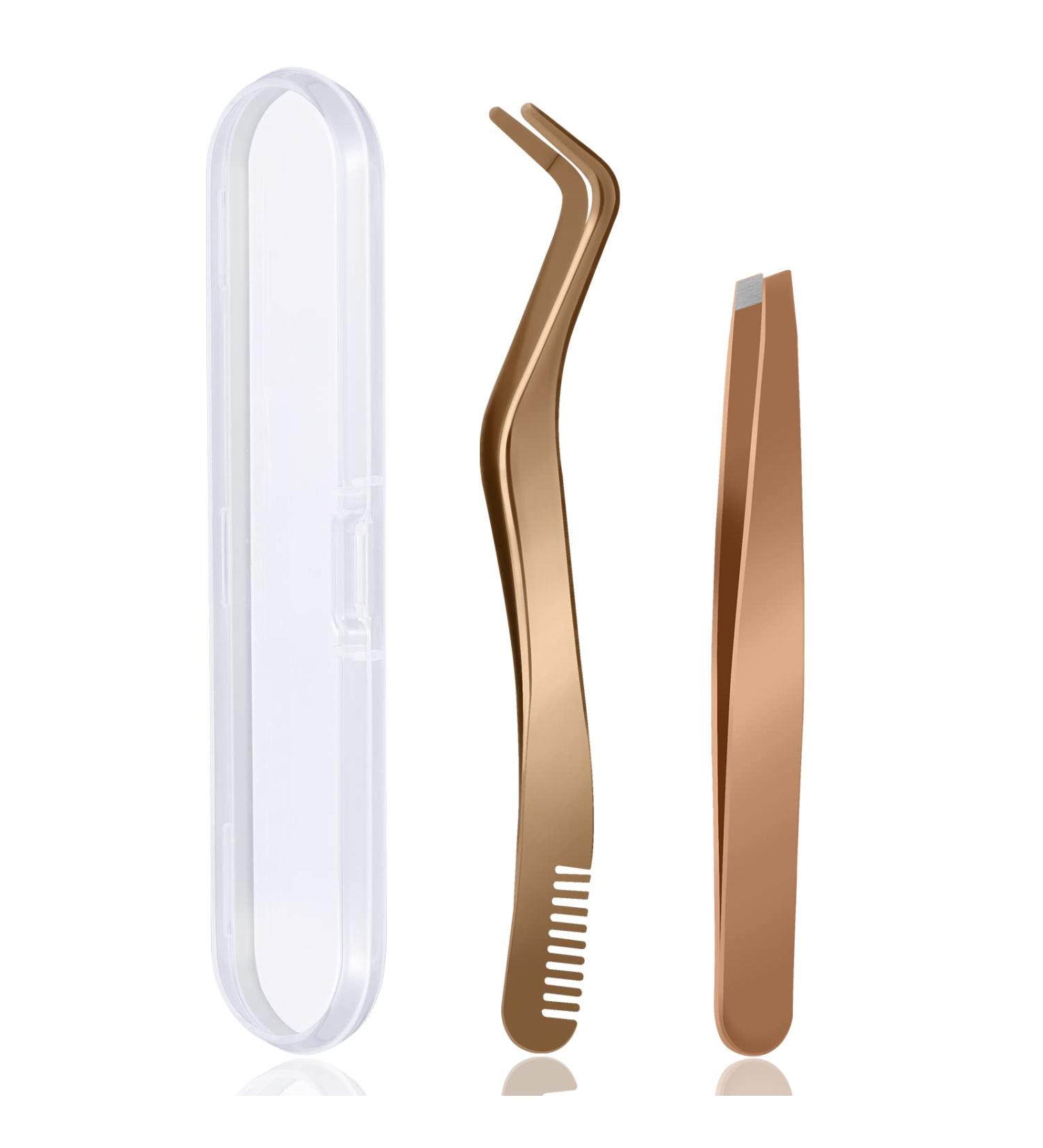 Gold Eyelash Applicator Tool Set for False Lash Clusters - 2 Pcs - Buy Online on GoSupps.com