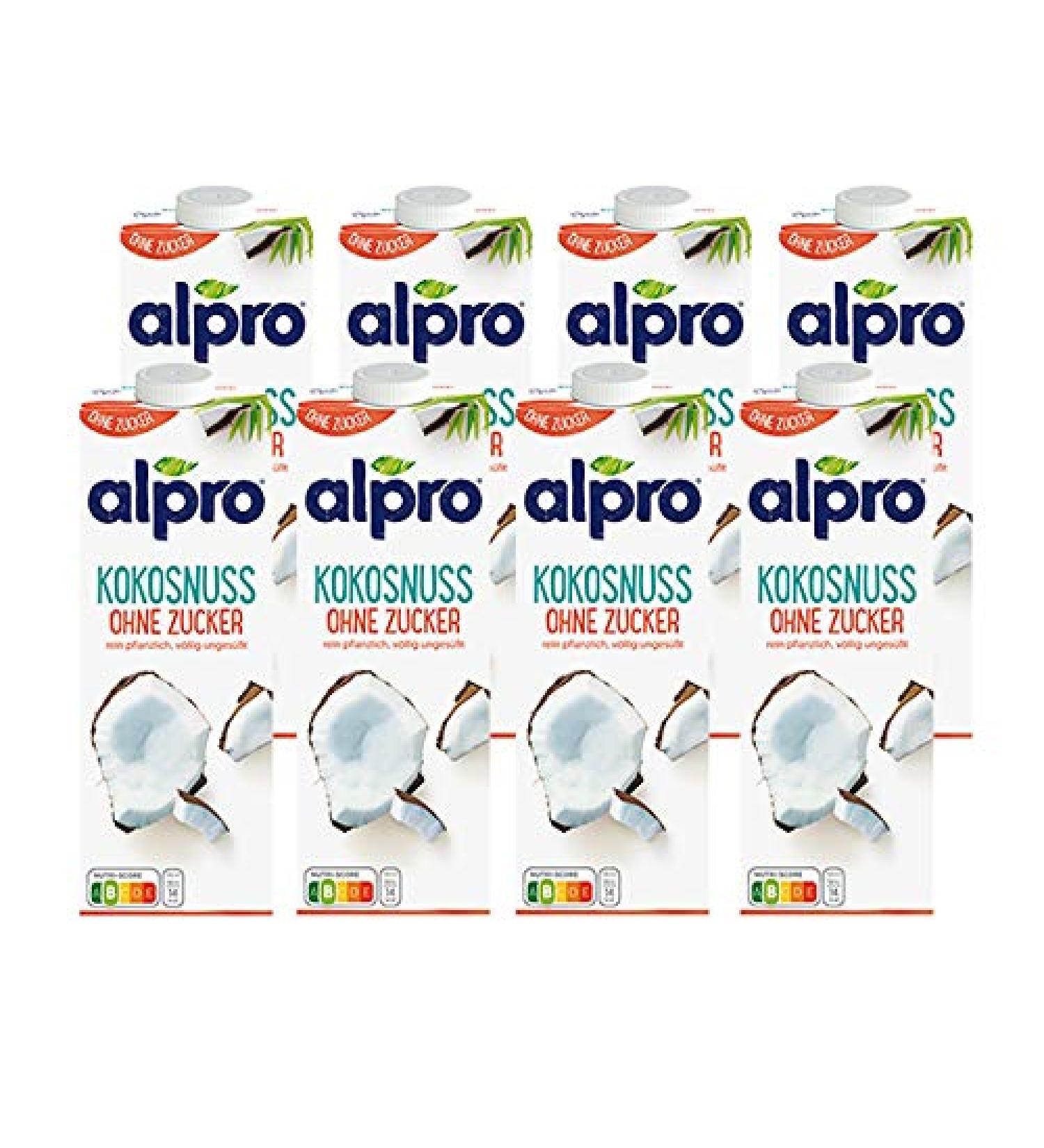 Alpro Coconut Drink without Sugar 1 litre pack of 8