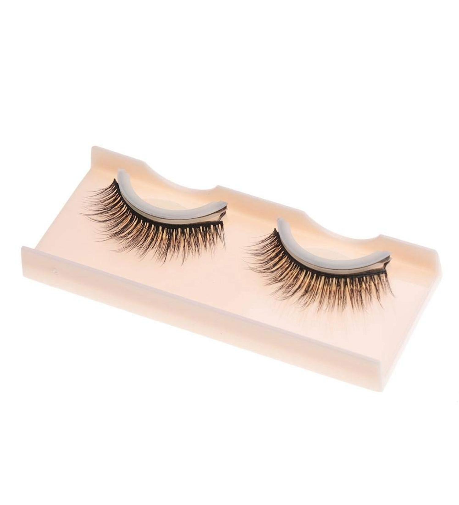 Buy 2 Pairs of 3D Artificial False Eyelashes | Self-Adhesive Easy to Use & Remove Natural Look - Buy Online on GoSupps.com