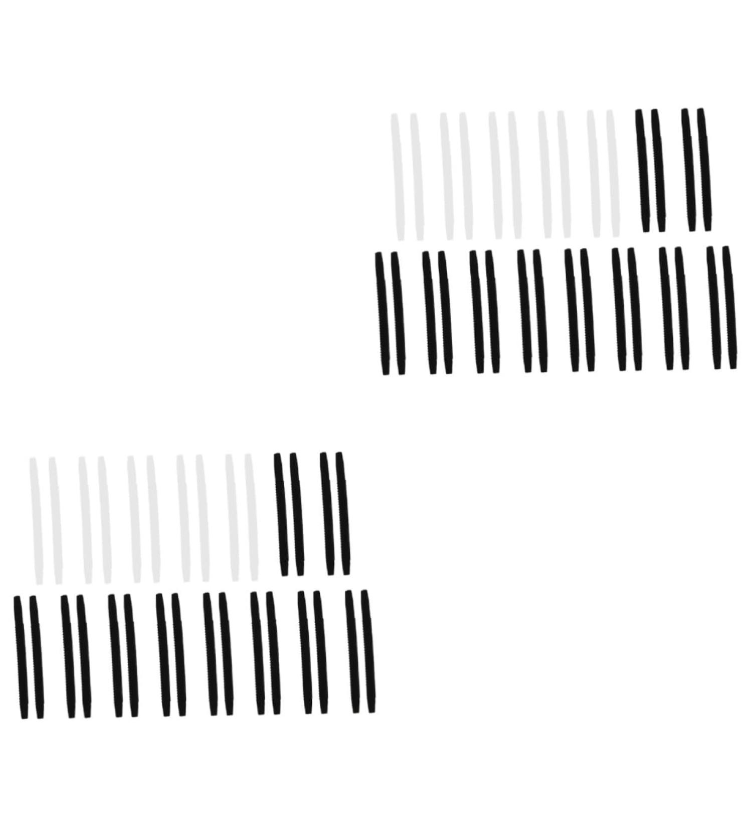 Buy Lurrose 60 Pcs Glasses Slippered Foot Covers - Anti-Slip Allergy Preventing Replacement for Glass Bricks - White & Black Options Available - Buy Online on GoSupps.com