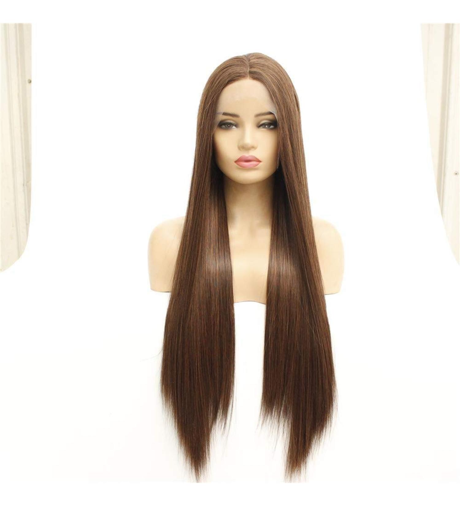 Shop Women's Long Straight Lace Front Chemical Fiber Wig - Stylish & Comfortable Headgear - Buy Online on GoSupps.com