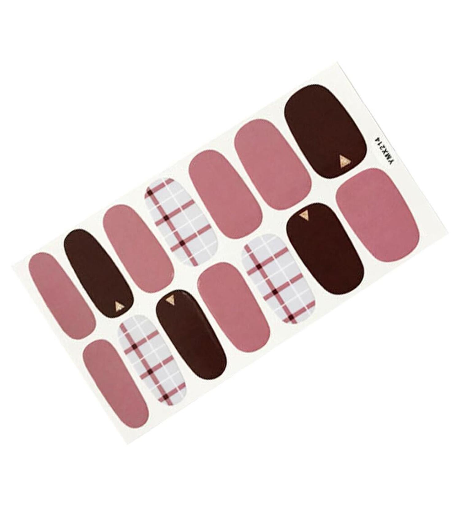dijiusidy Nail Art Stickers Self-Adhesive Fingernail Decal with Strap Glue DIY Art Decor Full Cover Manicure Kits for Women Girls YMX214 - Buy Online on GoSupps.com