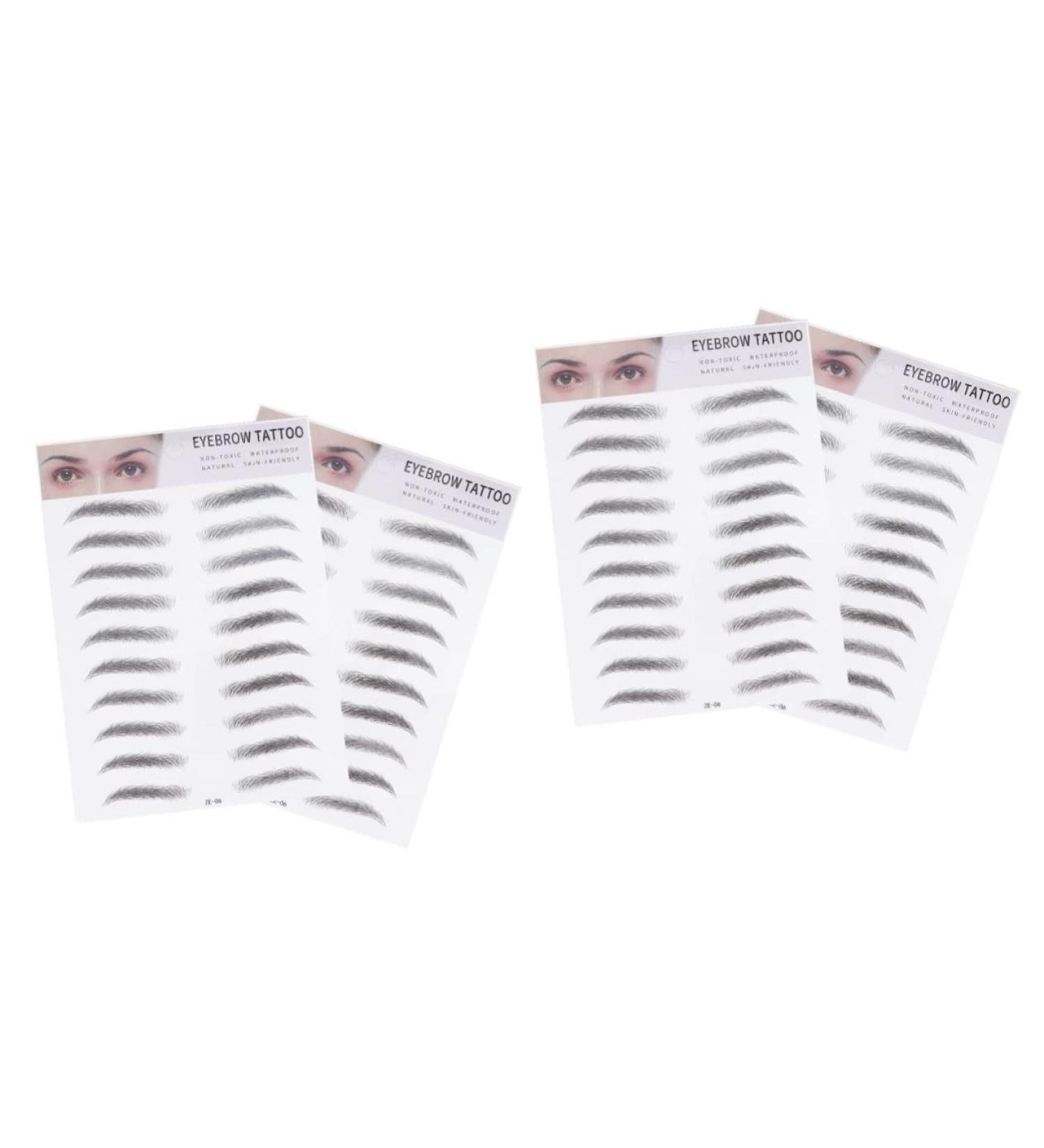 FOMIYES 4 Pcs 3d Eyebrow Stickers 3d Stickers Waterproof Suit Cosmetology Kit Eyebrow Tool Shaper Make up 4d - Buy Online on GoSupps.com