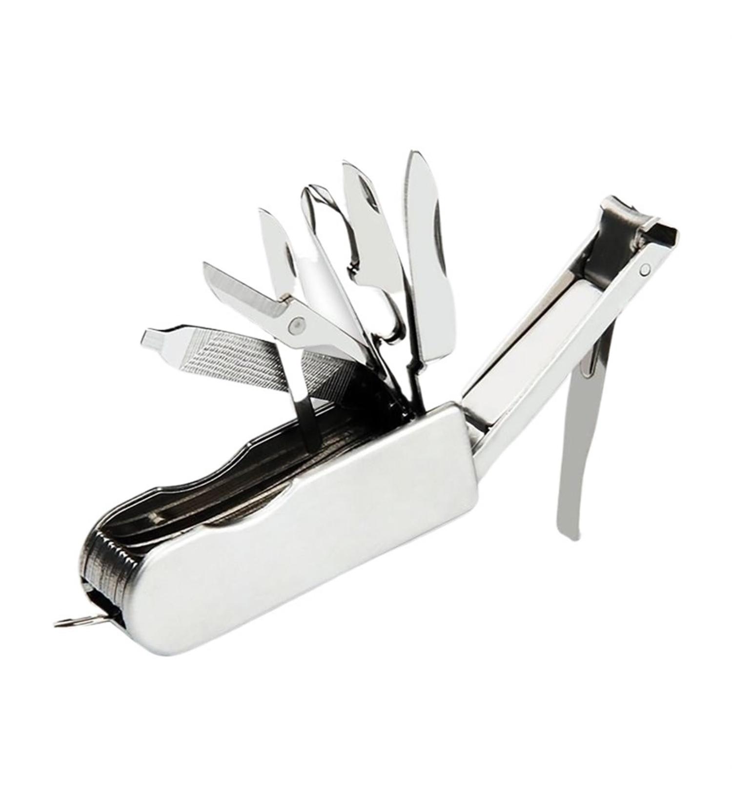 Nail Clippers Portable Multifunctional Fingernail Cutting Folding Single Nail Clippers with Scissors Keychain Household (Color : Six in One) - Buy Online on GoSupps.com