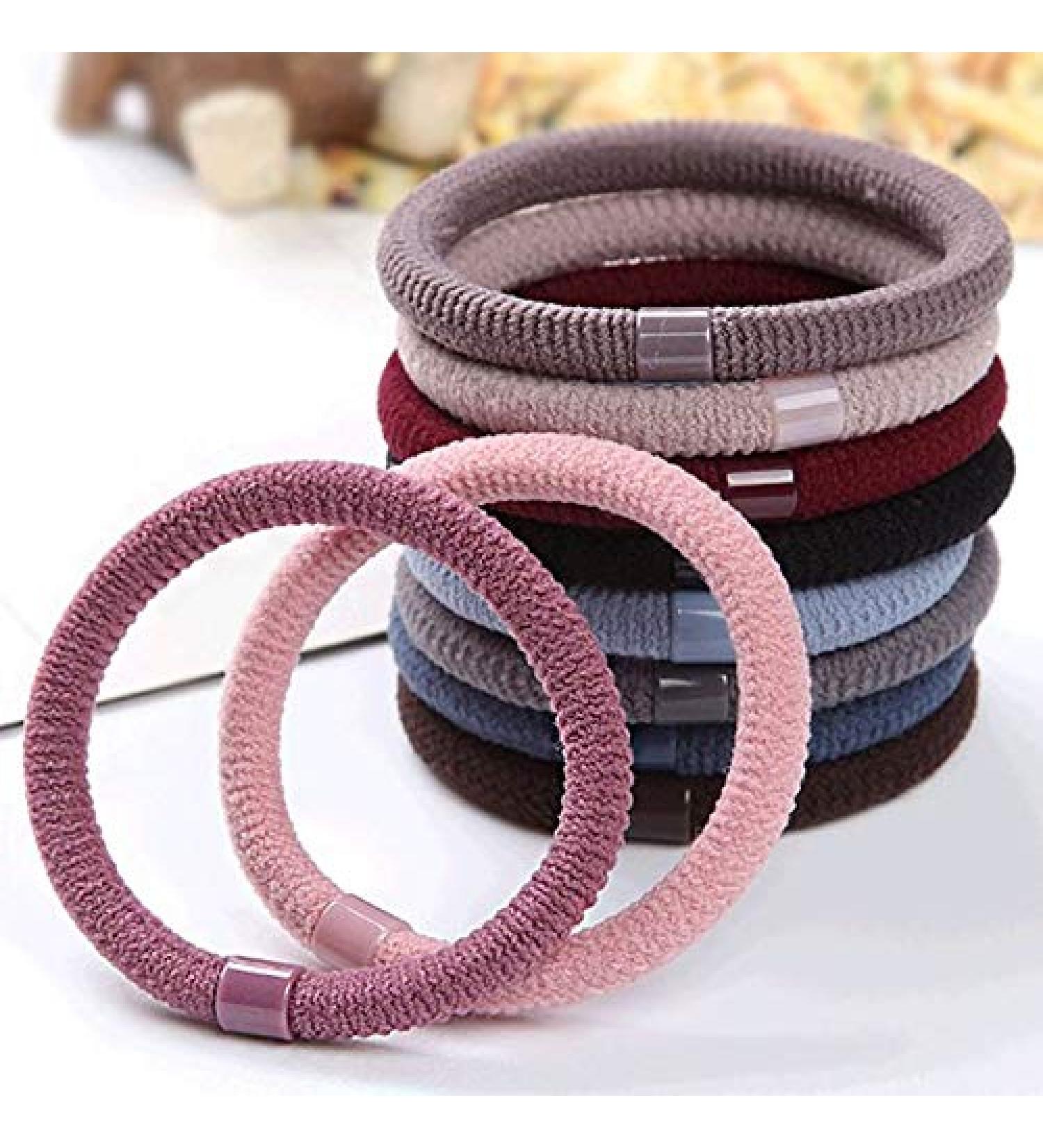 Breezo Multi-Colored Hair Ties - 20 Elastic Headbands for Thick Curly Hair - Perfect Ponytail Holders & Hair Accessories for Women & Girls - Buy Online on GoSupps.com